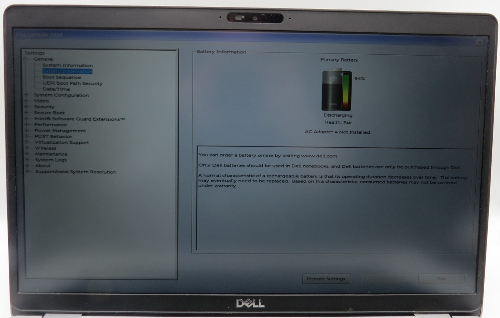 Dell Latitude 5510 i5-10210U @1.60GHz 8GB RAM 256GB NVME WIN 11 Pro *READ*