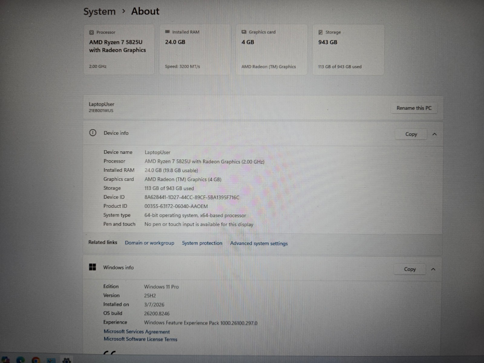Lenovo ThinkPad E14 Gen 4 14″ Ryzen 7 5825U CPU 24GB RAM, 512GB and 500GB SSD