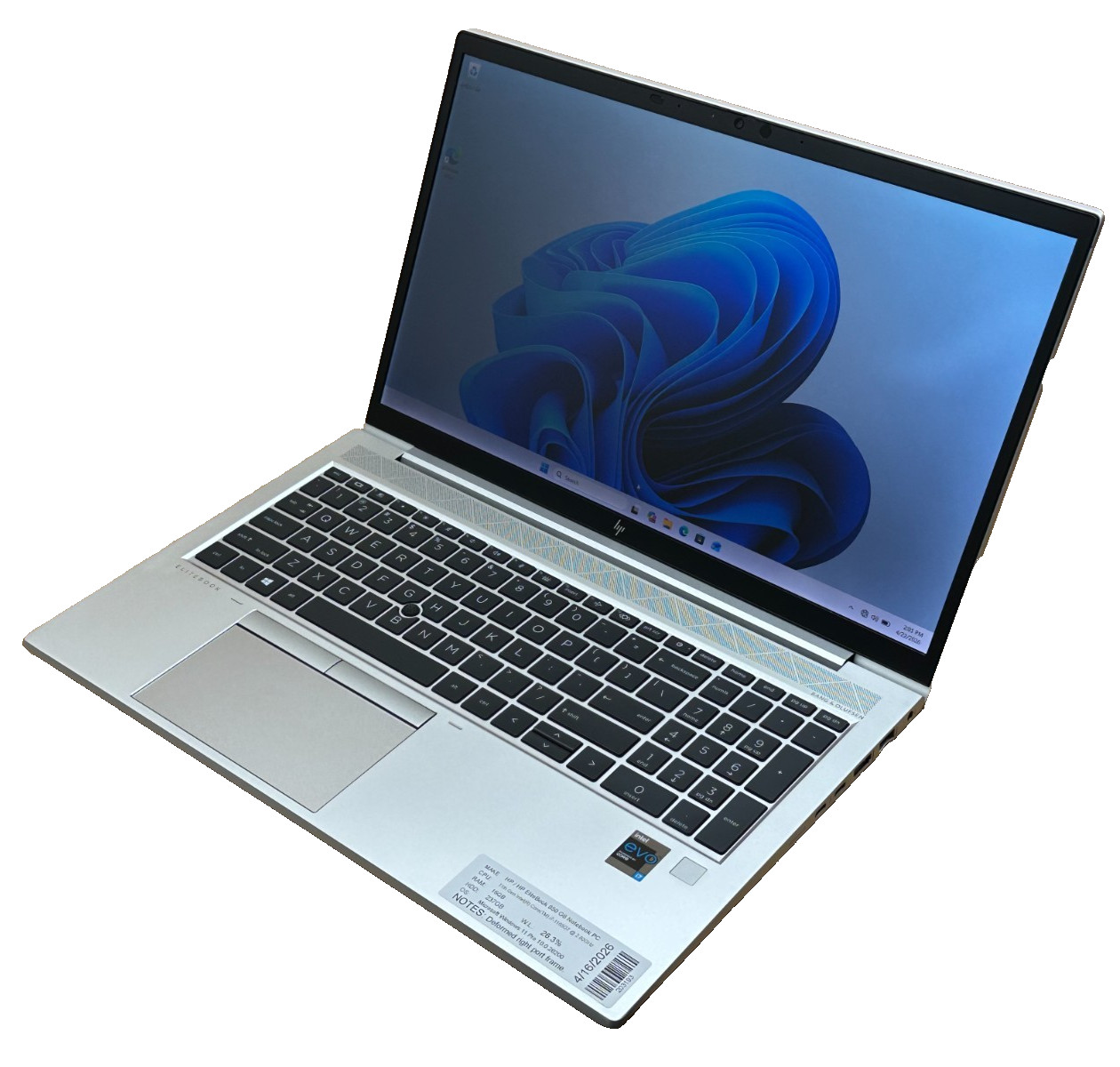 HP ELITEBOOK 850 G8 LAPTOP CORE i7-1165G7 @ 2.80 GHZ 16GB RAM 238GB SSD (lp698)