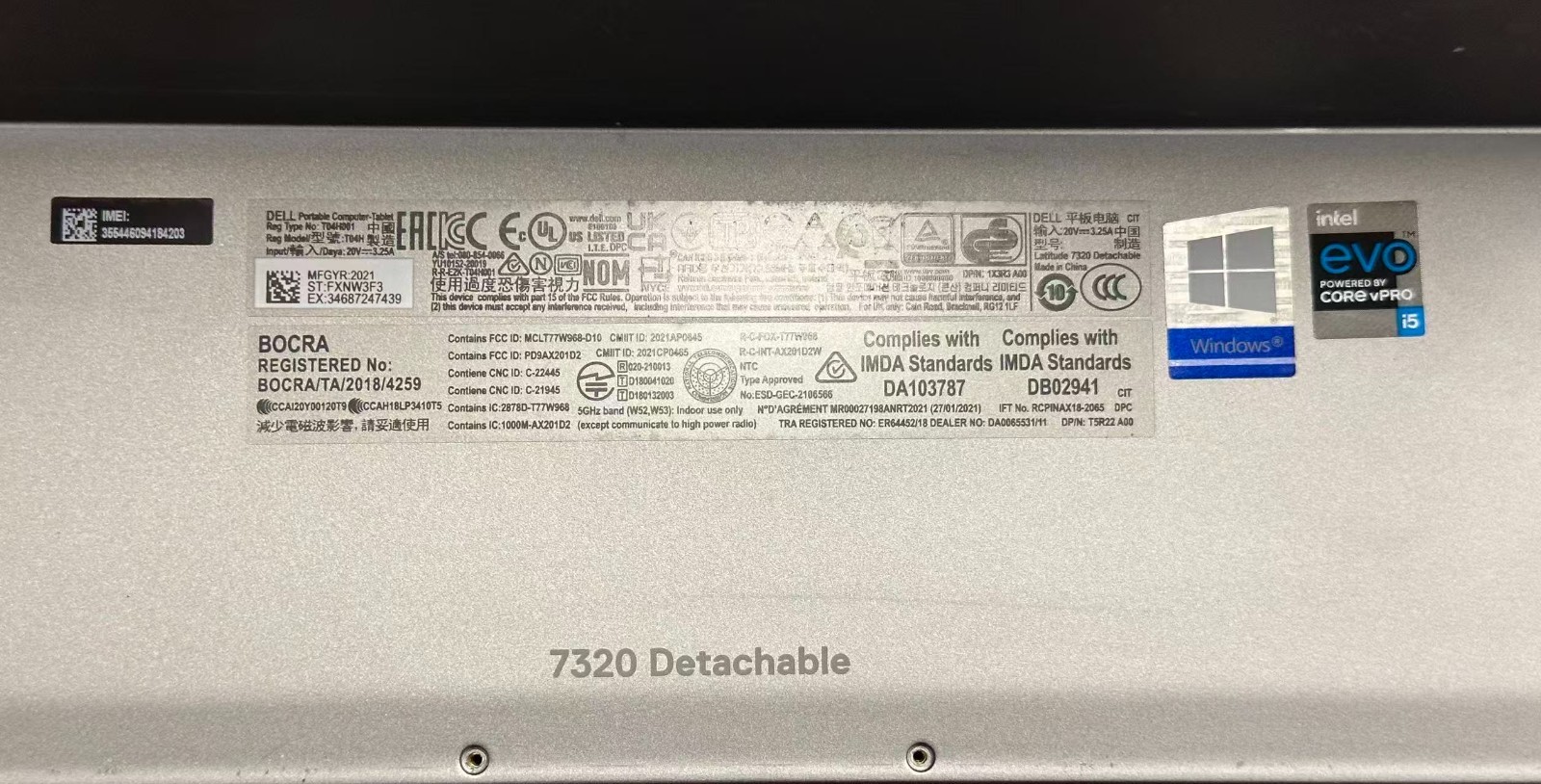 Dell Latitude 7320 Detachable Touch i5-1140G7 8gb Ram 512gb SSD Iris Xe W11P