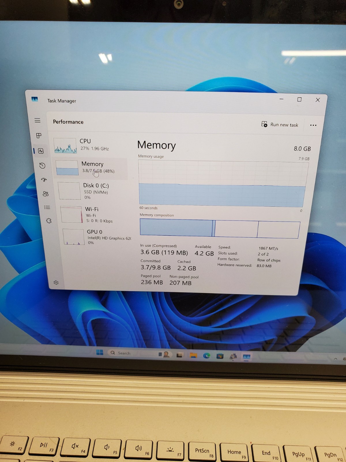 Surface Book 2 Model 1832 Intel Core i5-7300U/256GB SSD/8GB RAM