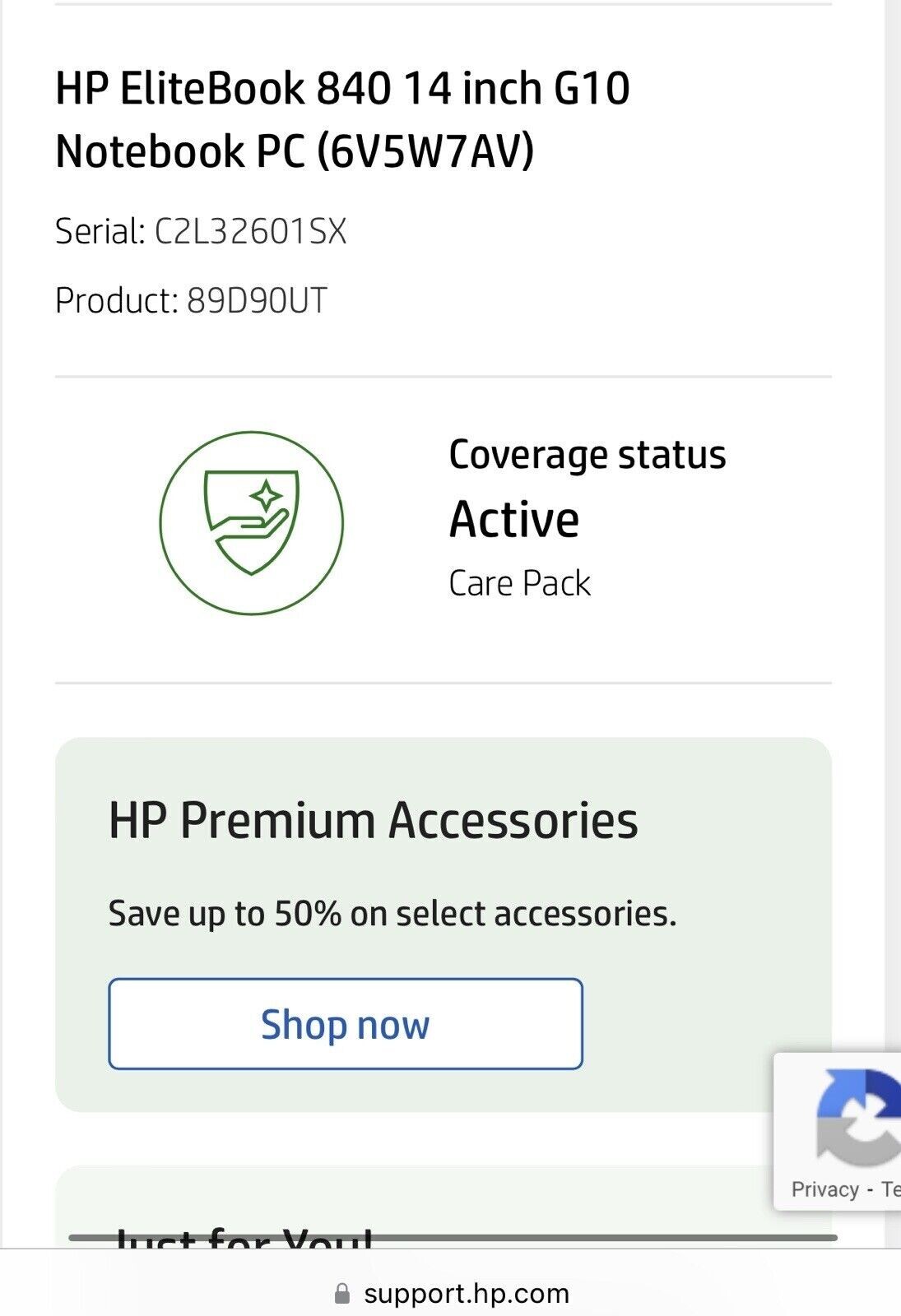 HP EliteBook 840 G10 14″ Intel i5-1335U 16GB RAM 512GB SSD Warranty until 8/2026