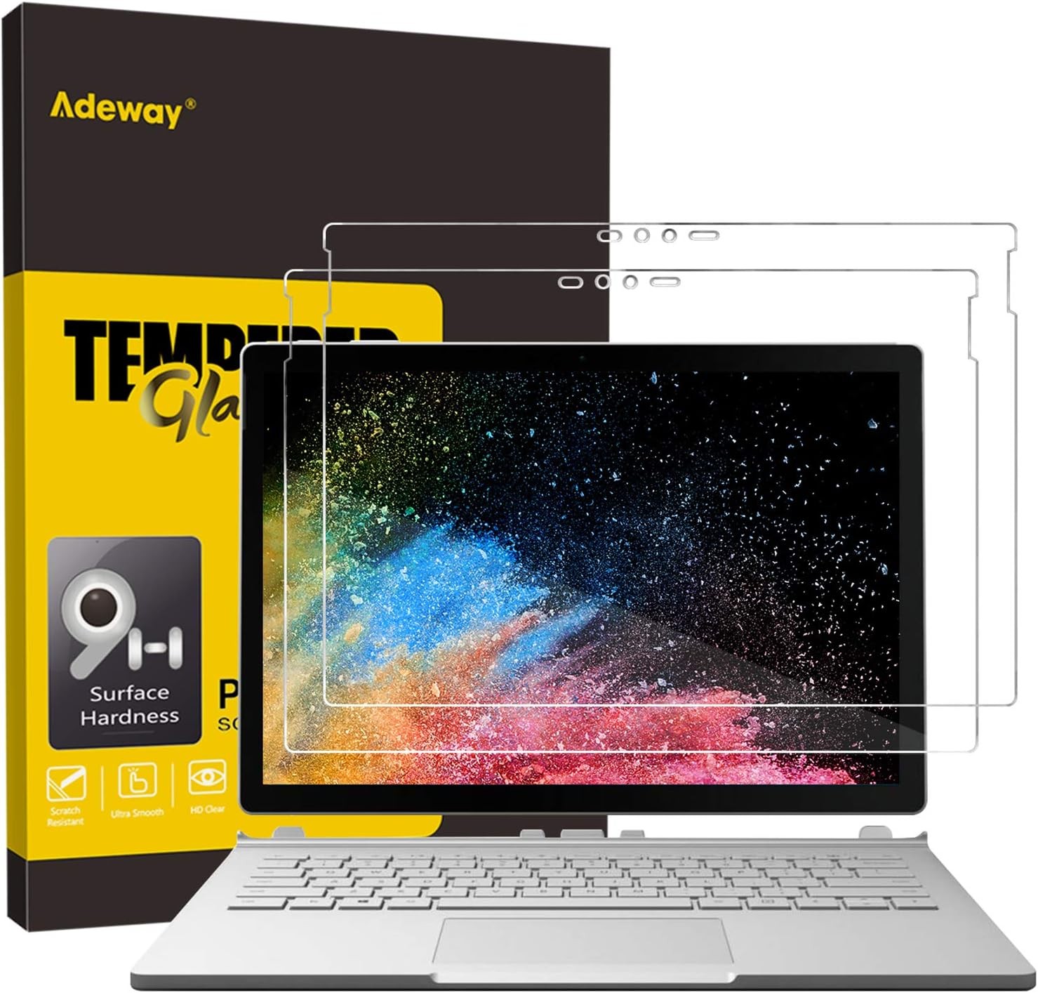 Microsoft Surface Book 2/1 Screen Protector 13.5 Inch, Anti Fingerprint, Tempere