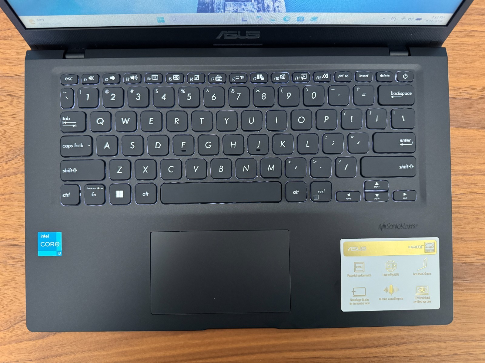 Asus Vivobook 14″ HD Laptop Intel Core i3-1115G4 8GB 256GB SSD W11H