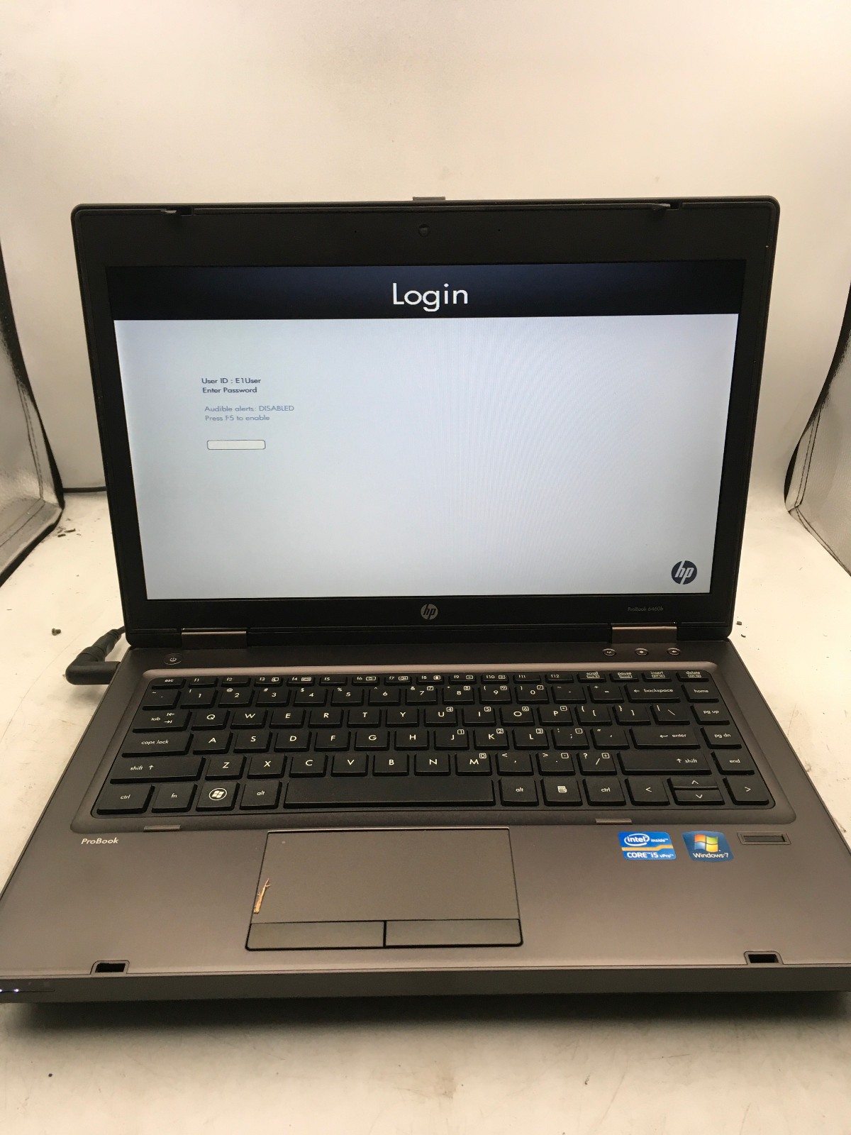 HP PROBOOK 6460B – FOR PARTS/BIOS LOCK – INTEL I5 VPRO – NO RAM – 14″ -READ -BB