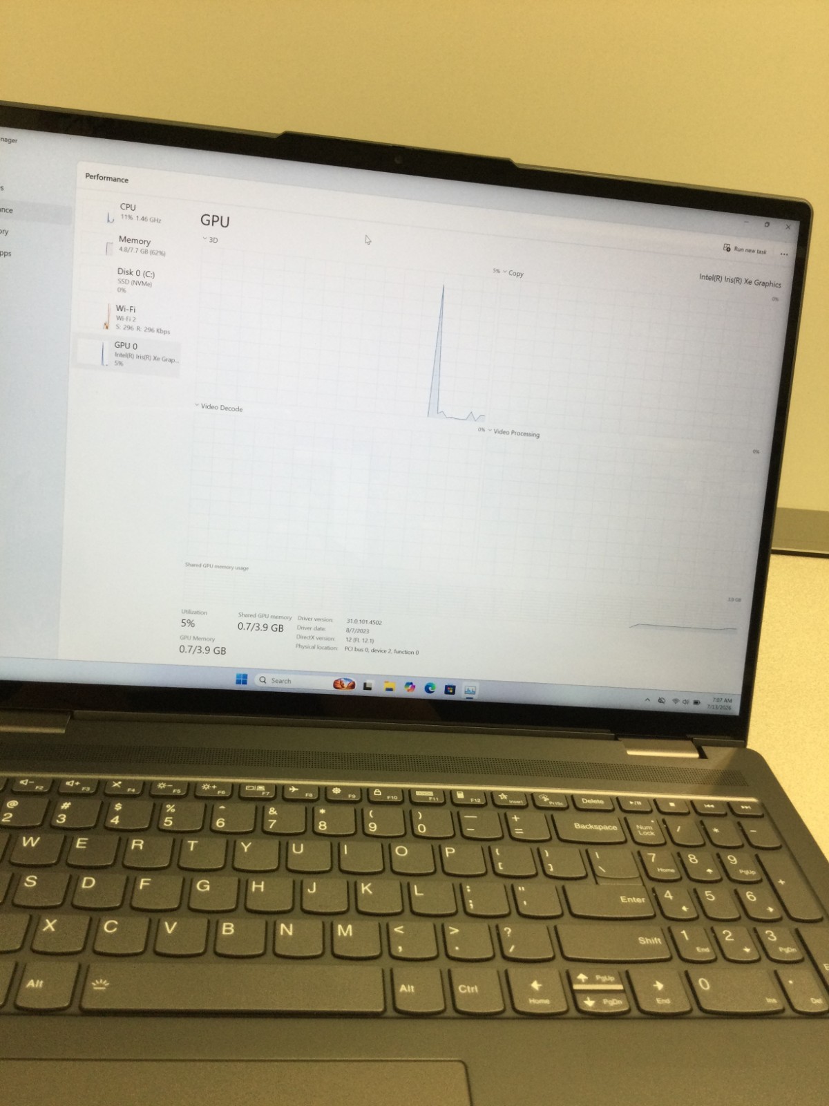 Lenovo Yoga 7i 2-in-1 16″ 2.5K Touch Core i5-1240P 8GB RAM 256GB SSD 1.70GHZ