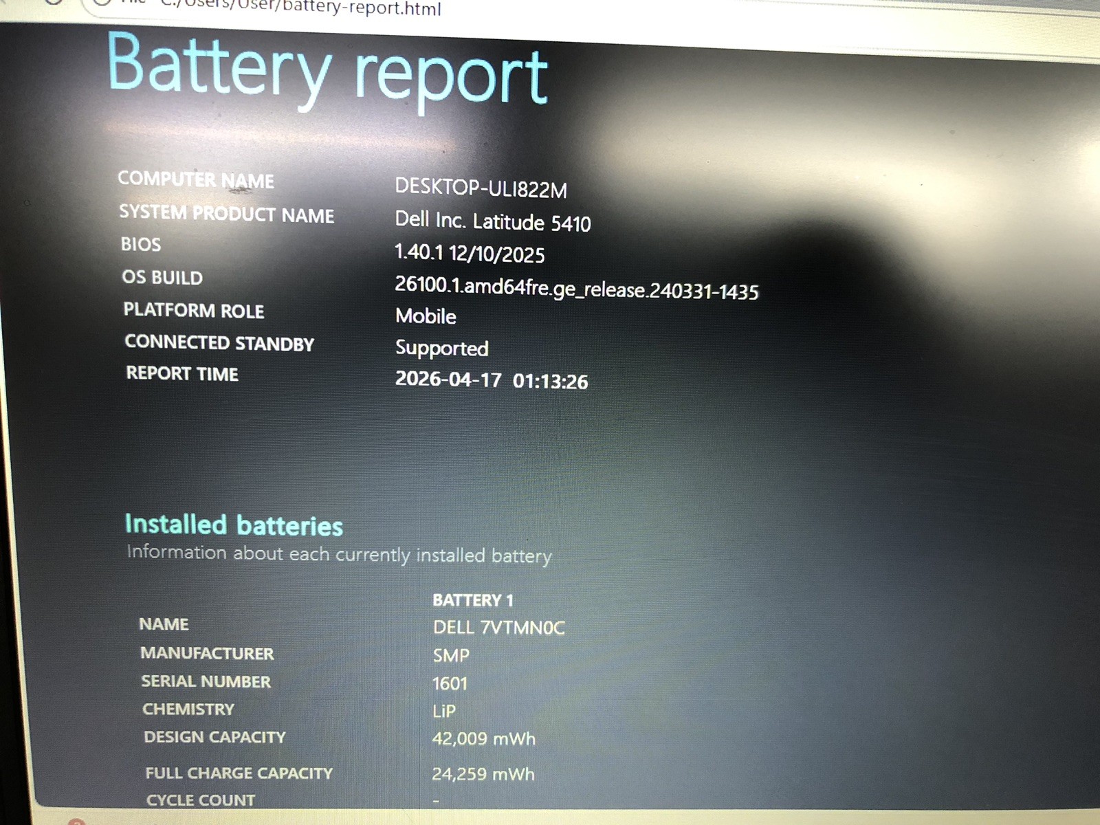 DELL LATITUDE 5410 Laptop | Intel Core I5-10210U @1.60ghz | 256GB | 8GB | WIN 11