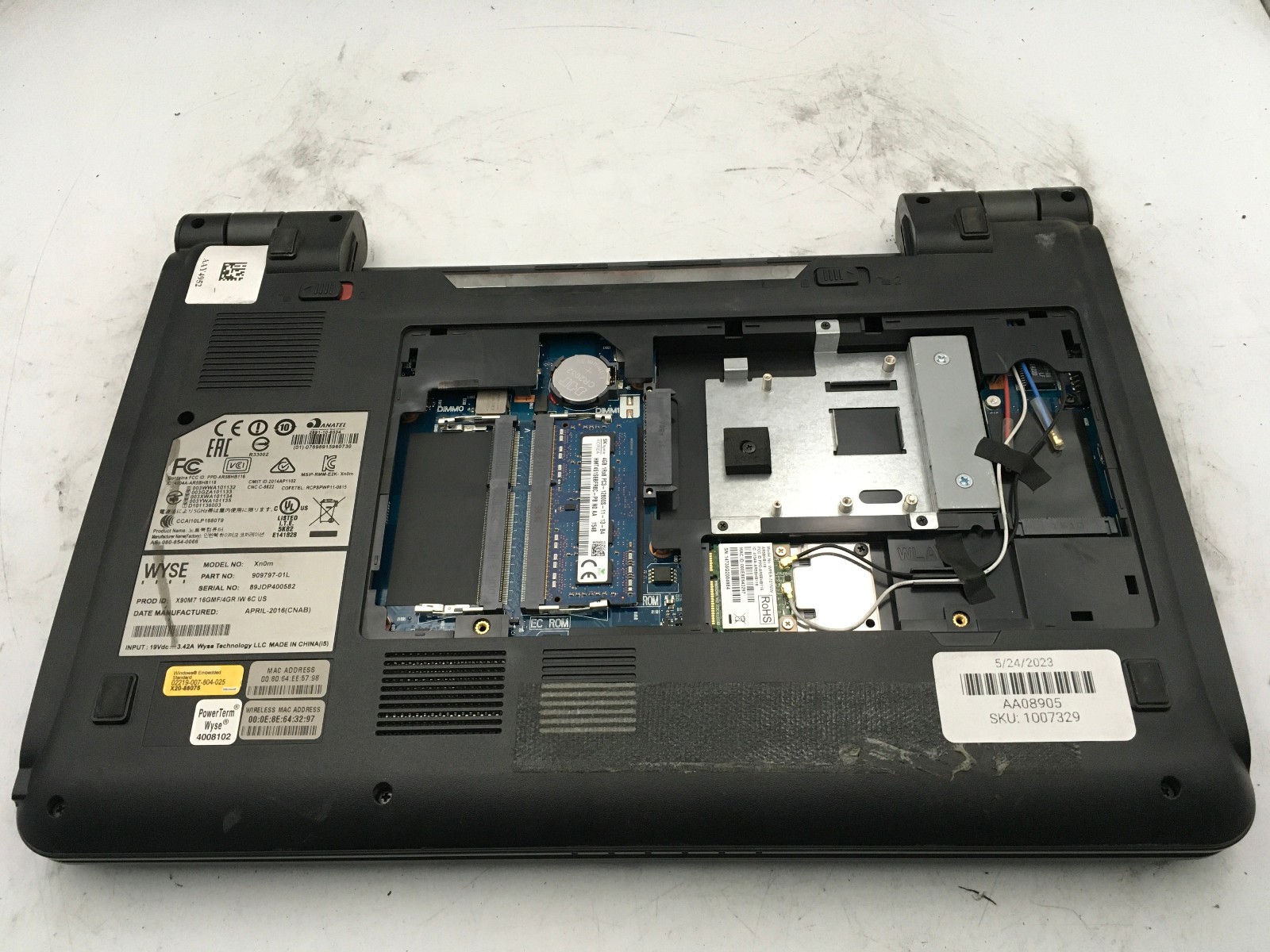 WYSE XN0M LAPTOP – FOR PARTS/LOCKED BIOS – AMD G-T56N – 4GB RAM – READ DESC – BB
