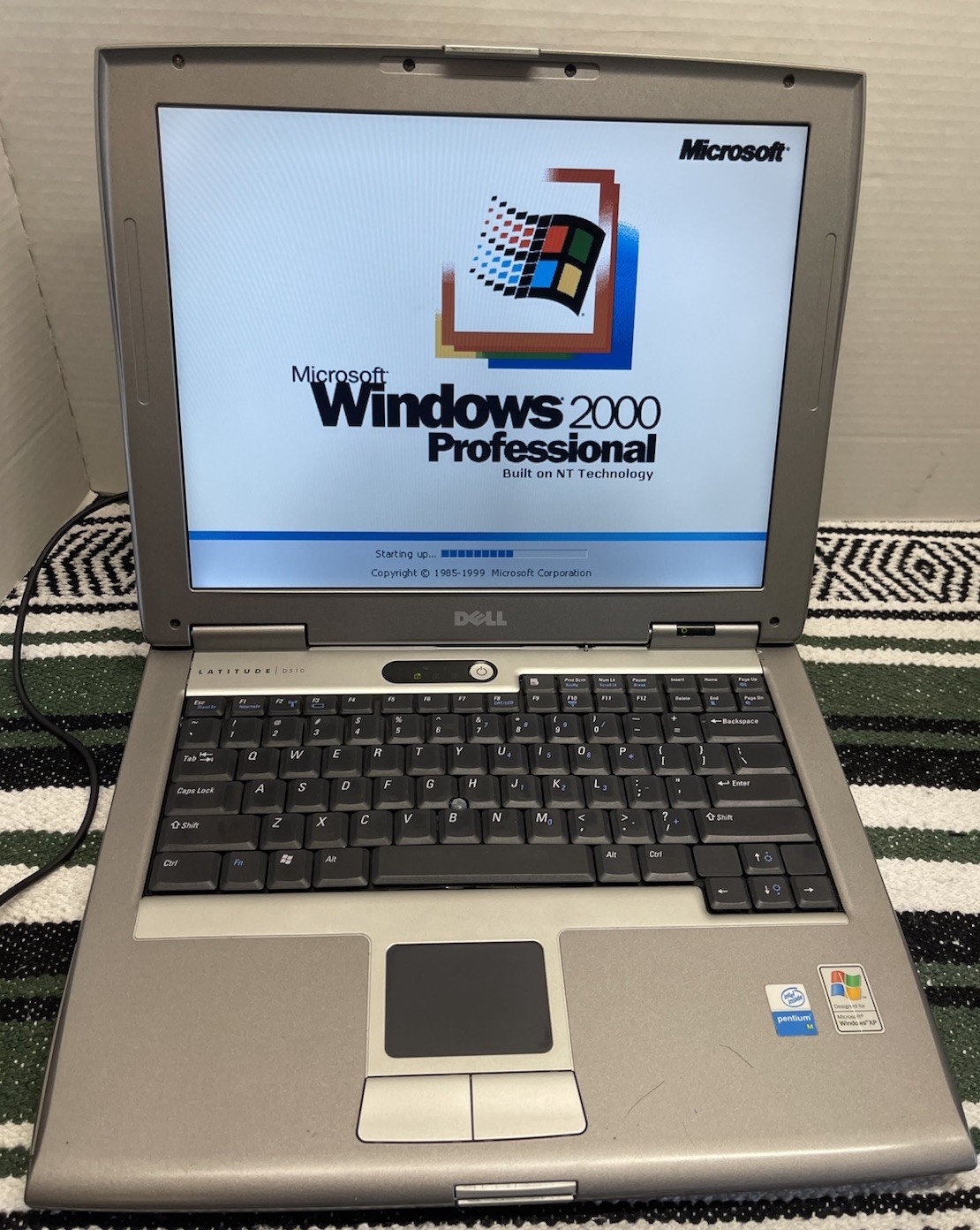 Working Vintage Dell Latitude D510 Windows 2000 Laptop Serial Printer USB Port