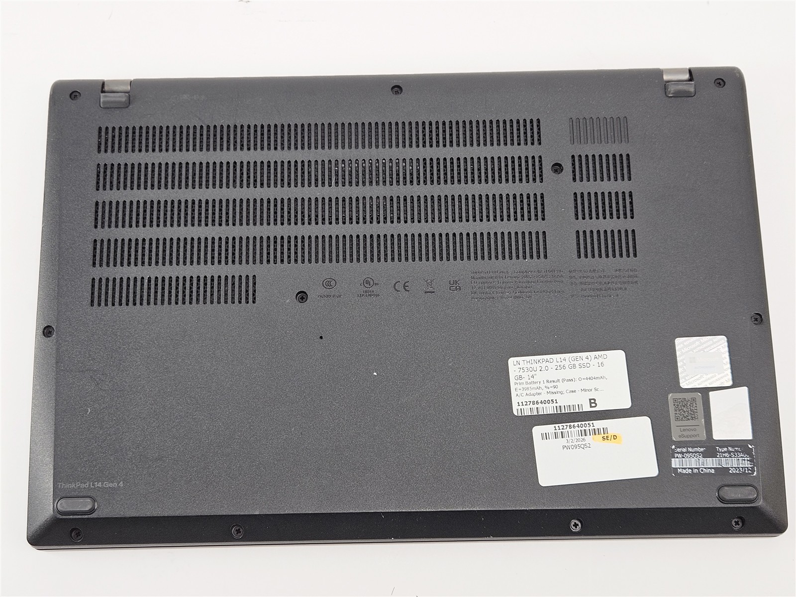 ThinkPad L14 Gen 4 AMD 16GB 256GB SSD Ryzen 5 PRO 7530U Business Laptop 14″