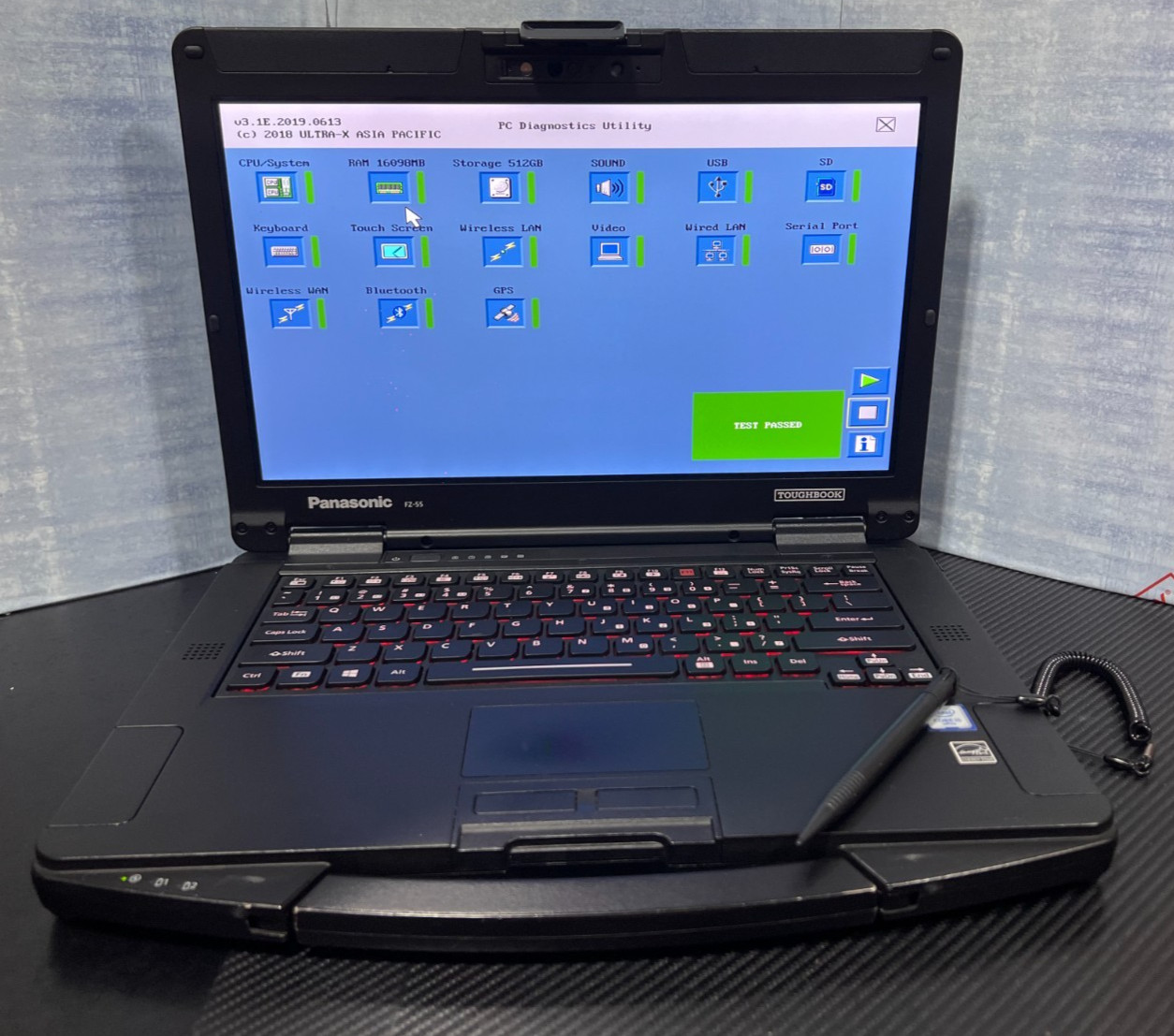 FZ-55C262CVM i5-8365U, 16GB,512GB SSD, Mem,VGA,HDMI, GPS, Touchscreen,Win11 25H2