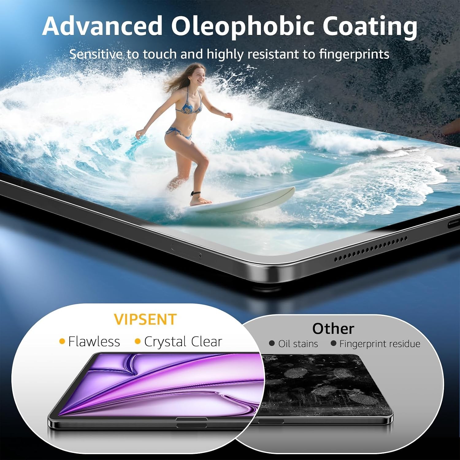 2-Pack Glass Screen Protector for iPad 11th A16 11-in. /10th Generation 10.9-in.