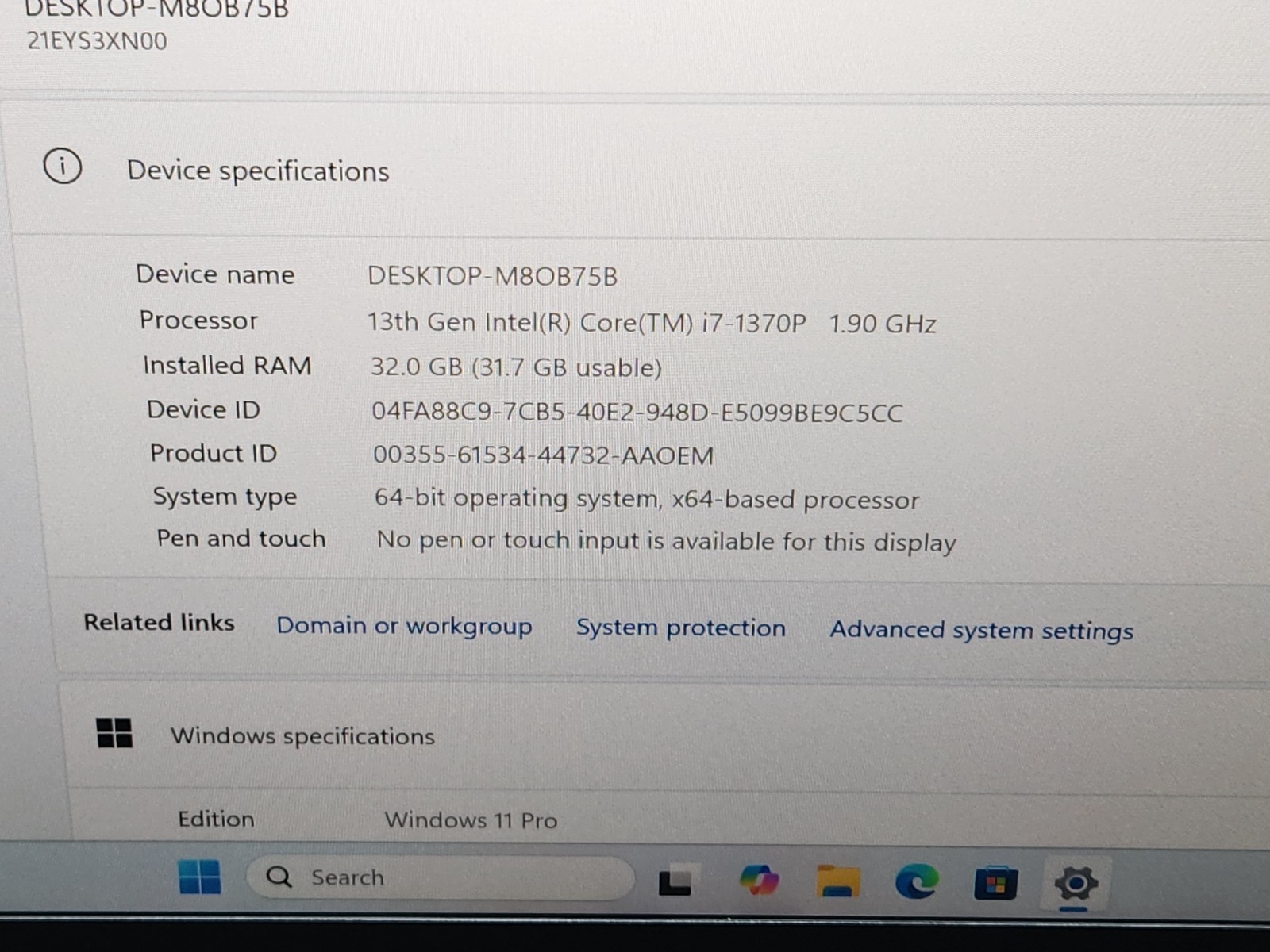 Lenovo ThinkPad X13 Gen 4 13.3″ i7-1370P 32GB 256GB SSD EXCELLENT BATTERY ~
