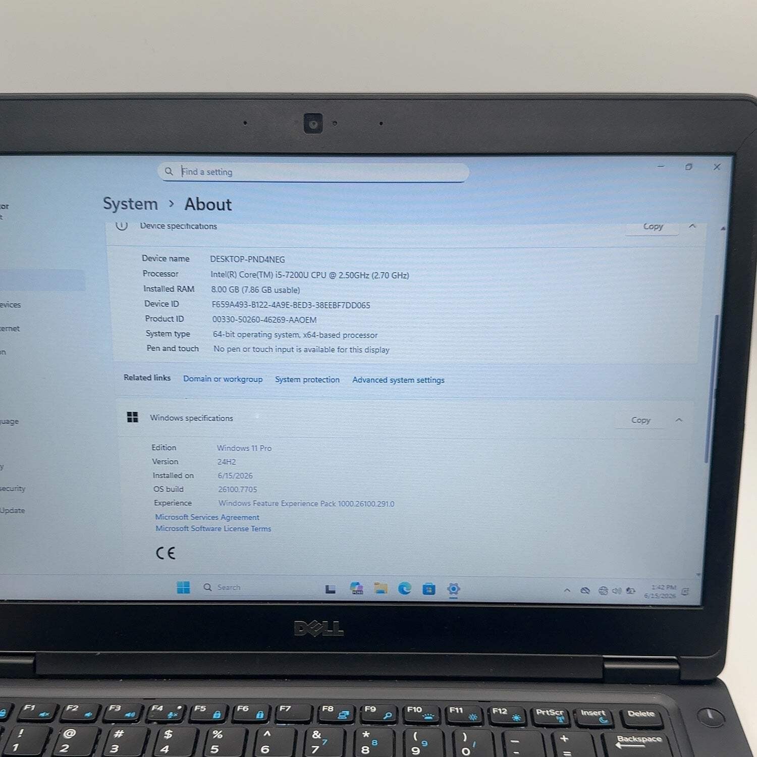 Dell Latitude 5480 14″ i5-7200U 2.5GHz 6GB RAM 120GB SSD