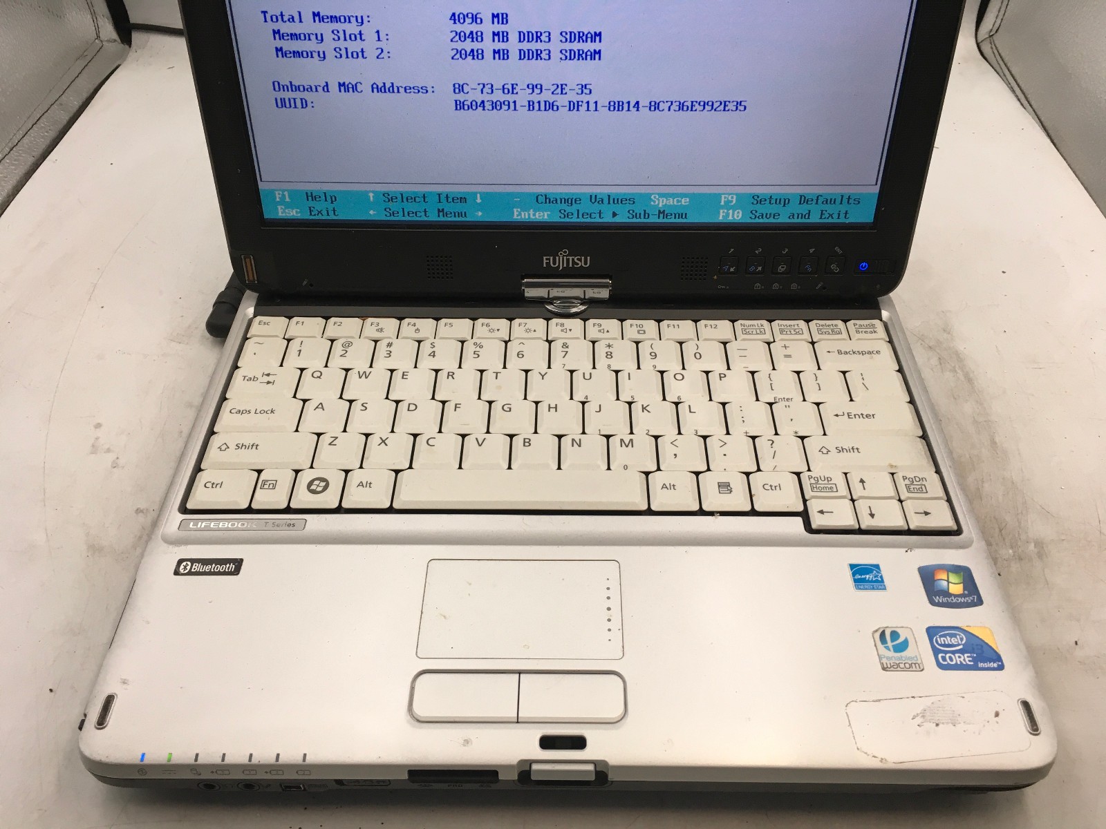 FUJITSU LIFEBOOK TSERIES T730 – BOOTS TO BIOS – INTEL I3 M370 – 4GB RAM -READ-BB