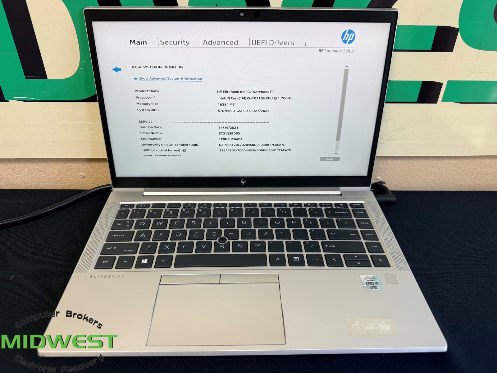 HP EliteBook 840 G7 i5-10310U 1.7GHz 16GB 512GB SSD