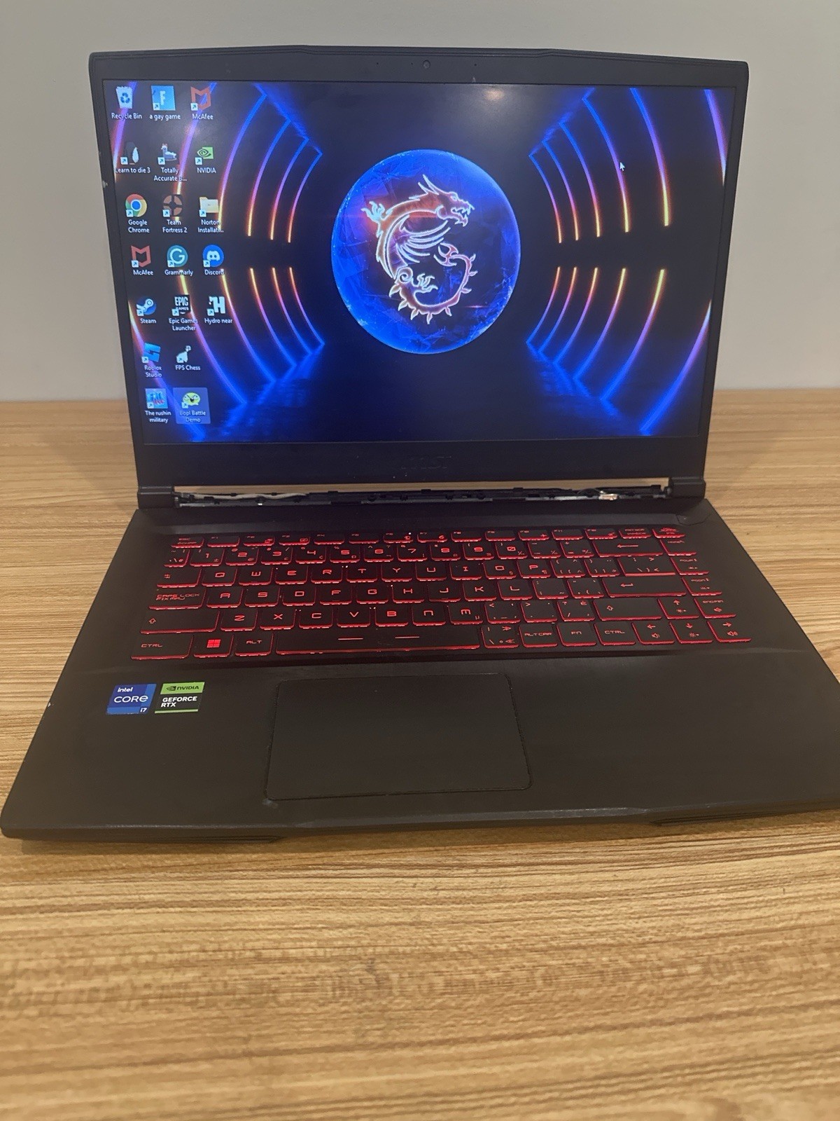 Black Led- Rtx 3050- Intel I7 12th Gen- 32gb Ram- 6gb VRAM- 1tb SSD-