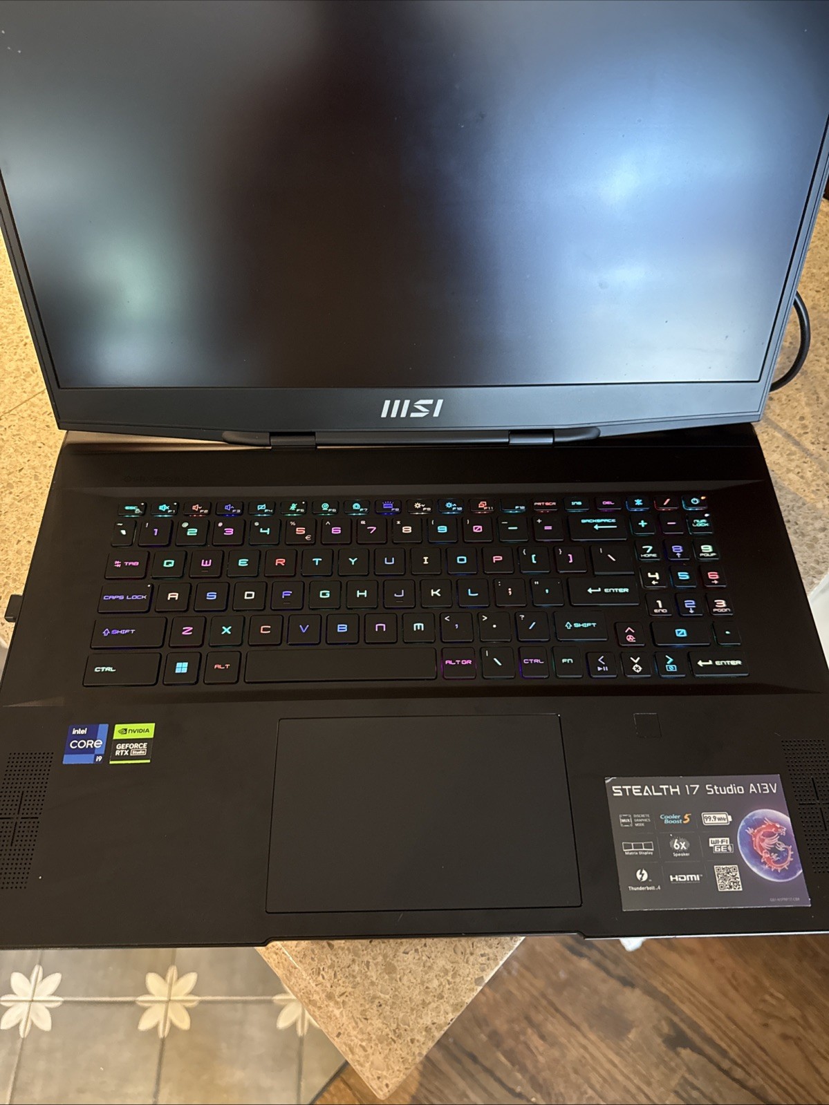 MSI Stealth 17 Studio A13VH Gaming Laptop RTX 4080, I9 13900H, 1TB SSD, 32GB RAM