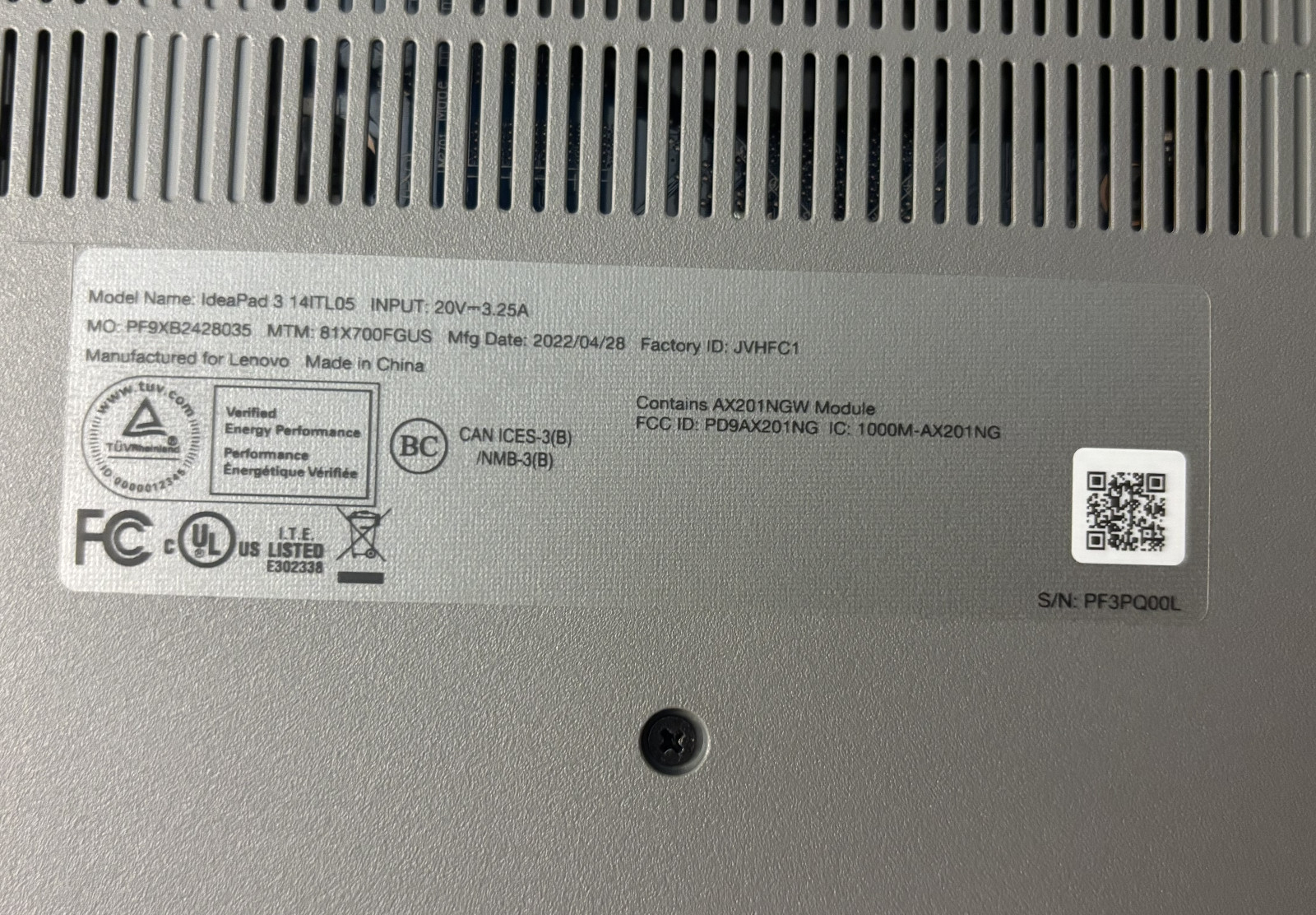 Lenovo IdeaPad 3 14ITL05 14″ (128GB SSD, Intel Core i3-1115G4, 3.00GHz, 4GB RAM,