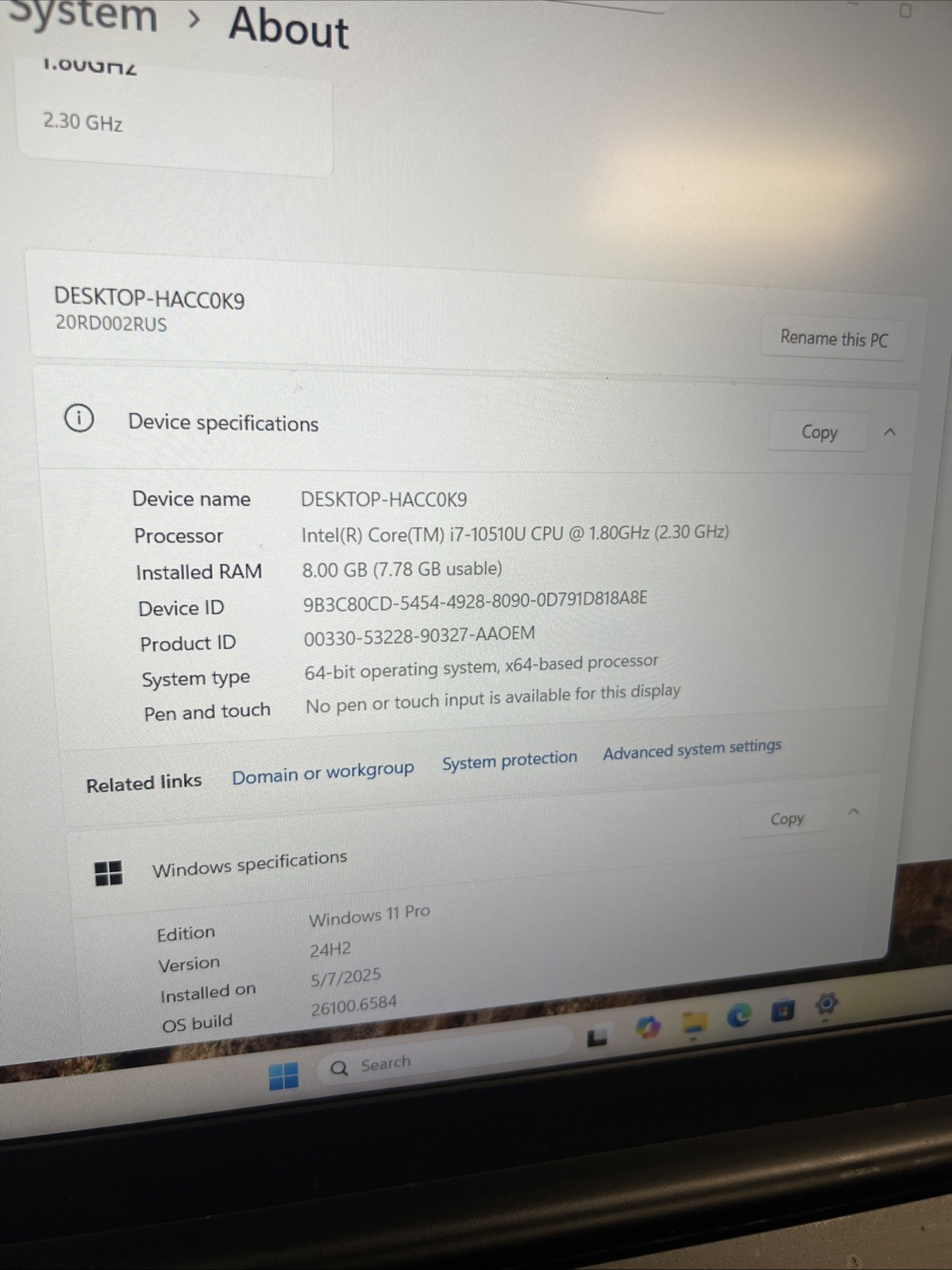Lenovo ThinkPad E15 15.6in FHD Intel Core i7-10510U 512GB SSD 8GB RAM Win11 Pro
