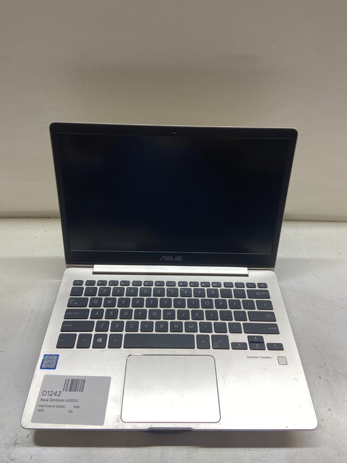 Asus Zenbook UX331U Intel Core i5-8250U 1.6GHz 8GB NO HDD