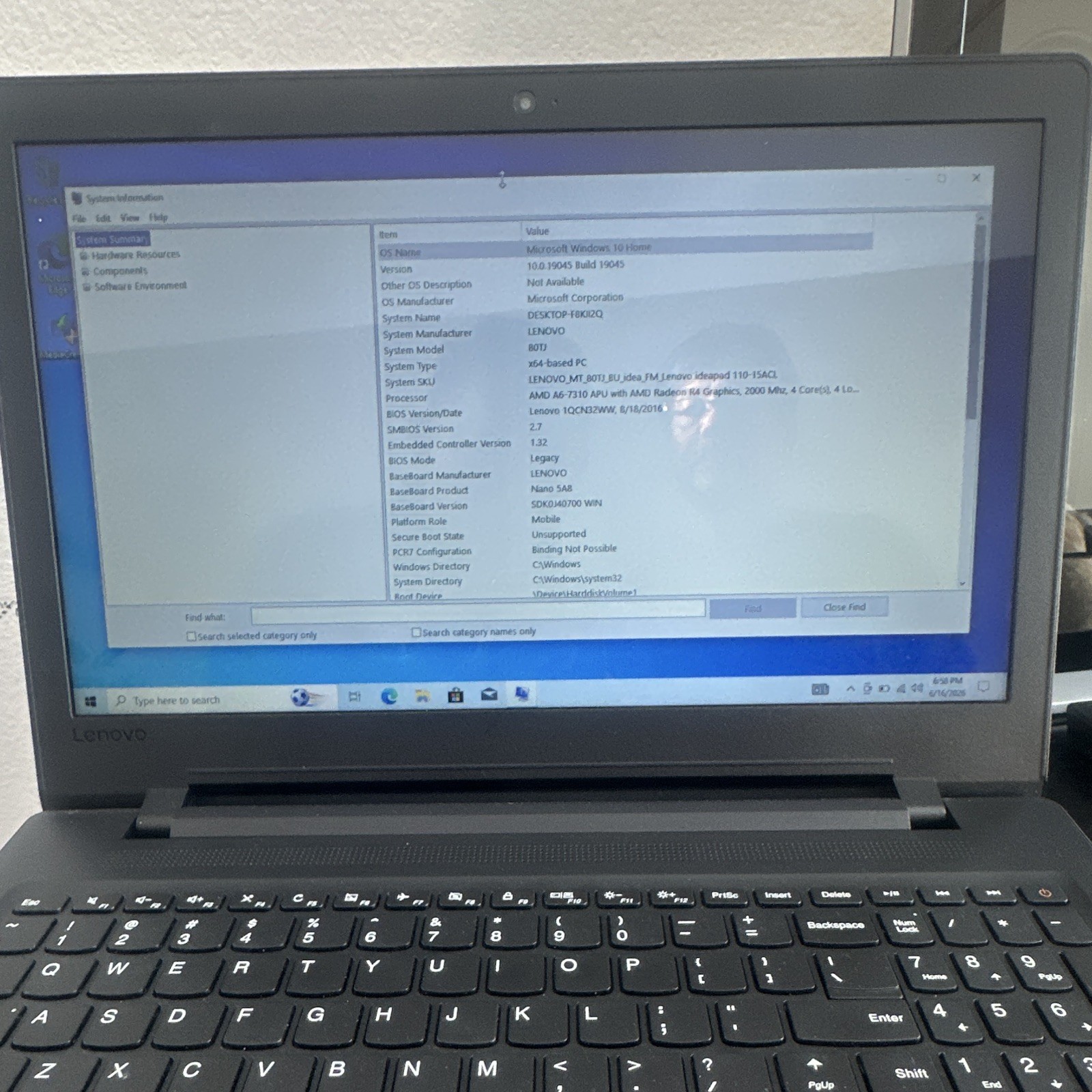 Lenovo IdeaPad 110-15ACL 15.6″ AMD A6-7310 4GB 500GB HDD Win10 Black