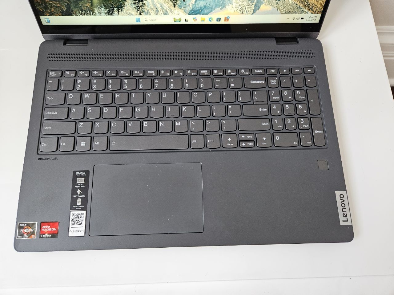 Lenovo Flex 5 16ALC7 16-inch 2-in-1 TOUCH R5 5500U 8Gb RAM 256Gb NVME Win 11 Pro