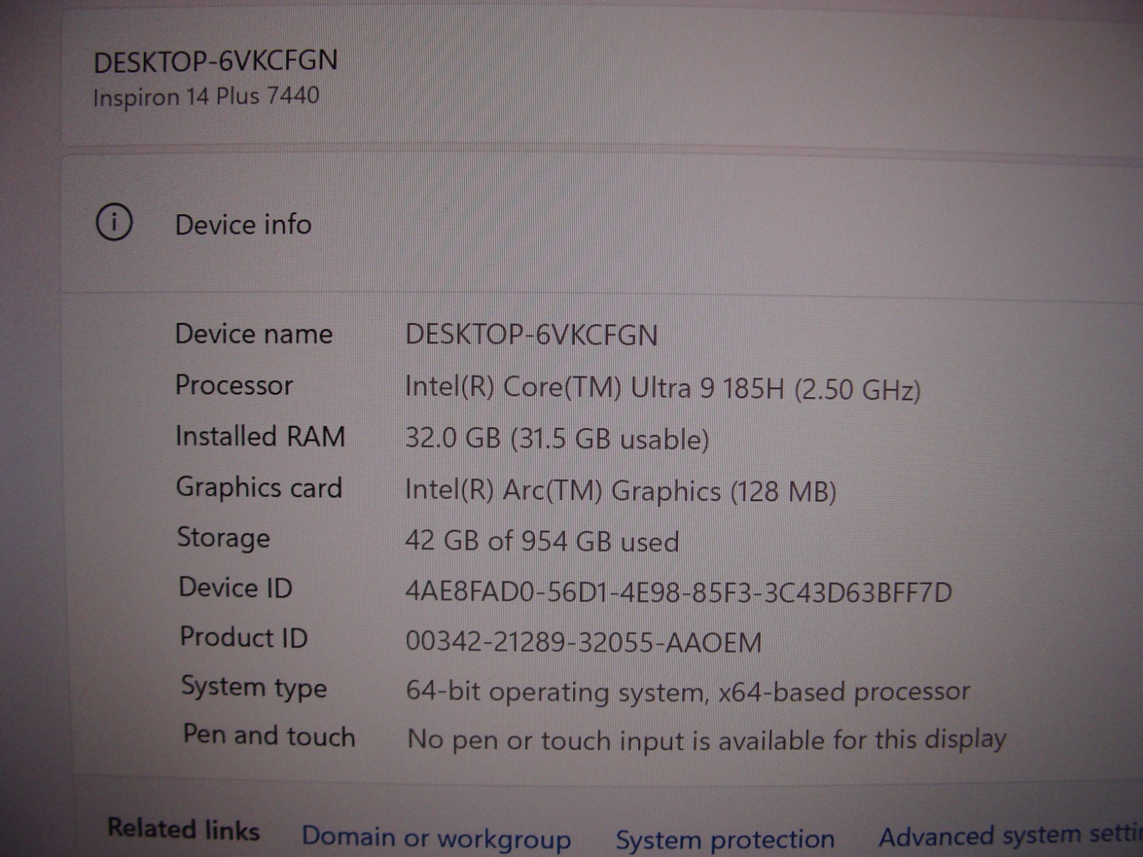 DELL Inspiron 14 Plus 7440 14″ QHD+ 90Hz Ultra 9 185H max5.1GHz 32GB 1TB Win11H