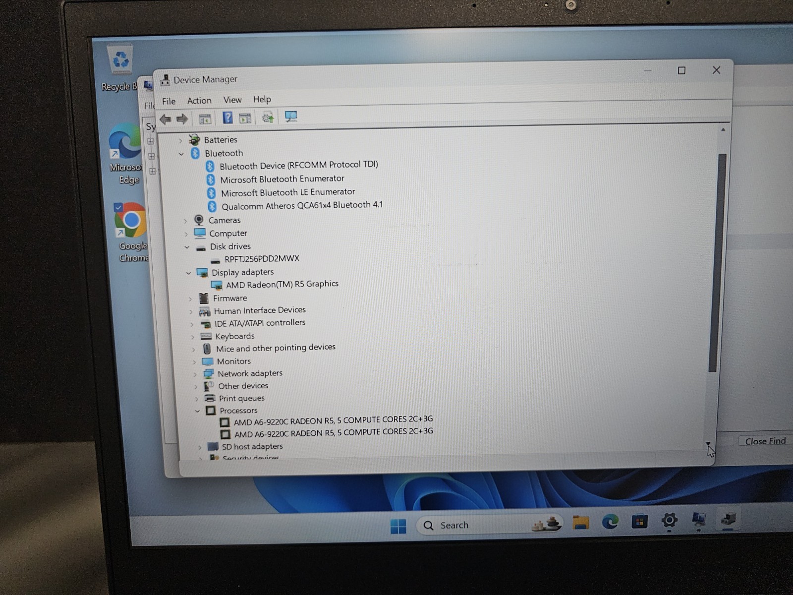 Lenovo Ideapad 14W, 81MQ, Touchscreen, AMD A6-9220C, 8GB Ram, 256GB, WIN 11 OS