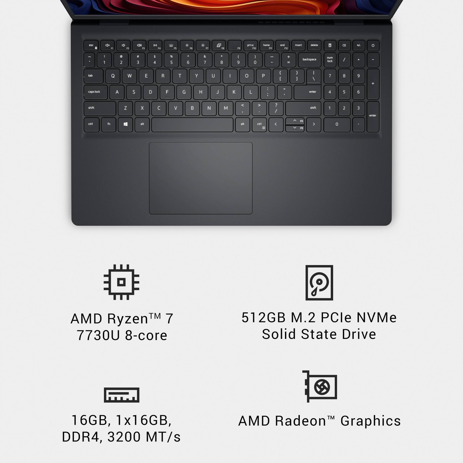 Dell – 15.6″ 2K Touchscreen Laptop – AMD Ryzen 7 7000 Series-7730U 2023 – 16G…