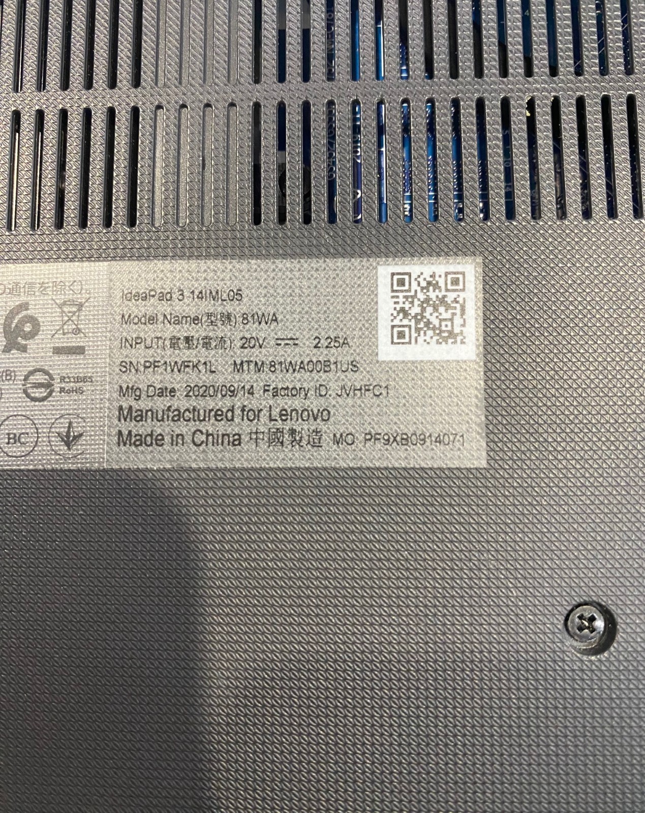 Lenovo IdeaPad 3 14IML05 14″ Laptop 4 GB Intel Pentium CPU 6405U 2,4GHz 119GB
