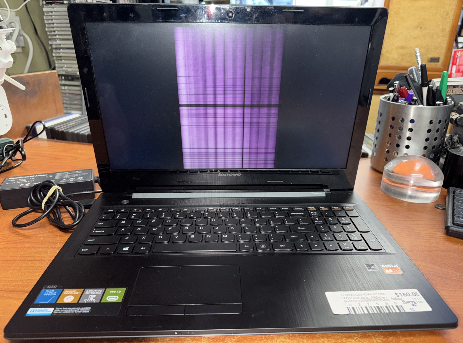 Lenovo G50-45 80E3, AMD A8-6410 @ 2.4GHz, 6GB DDR3-1600 RAM, 500GB, PARTS ONLY