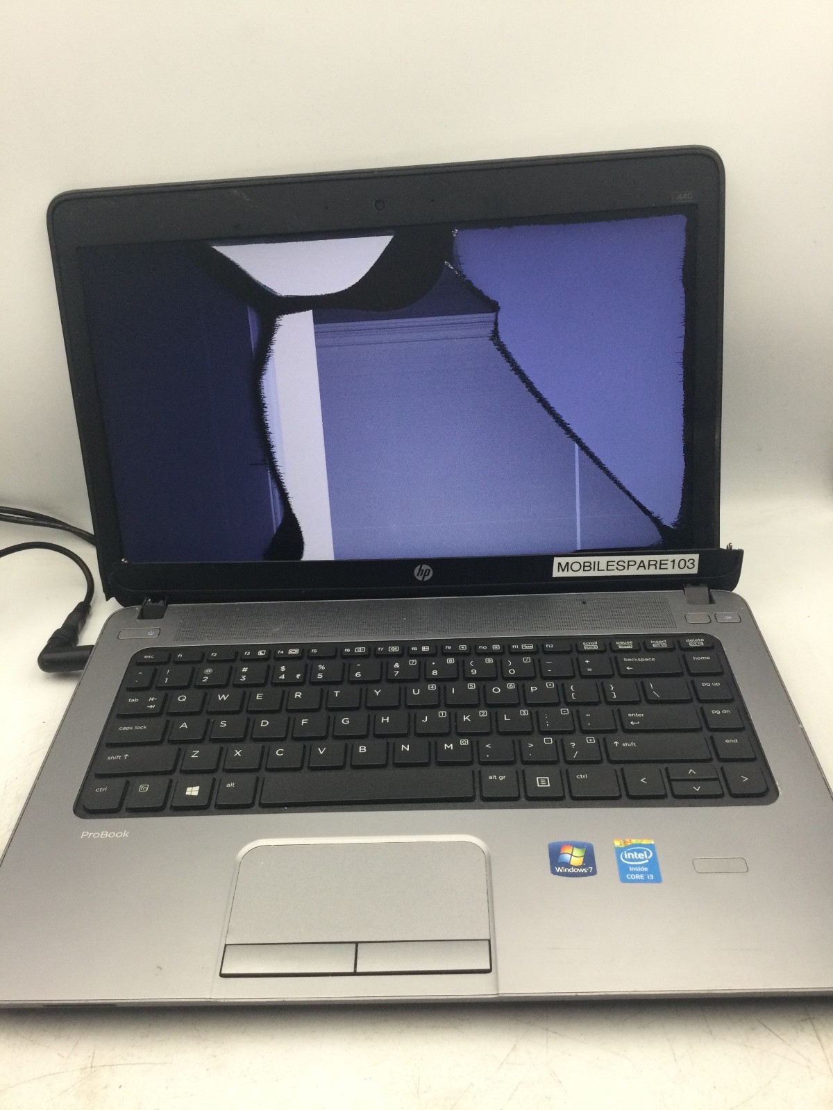 HP PROBOOK 440 G1 – FOR PARTS/BAD SCREEN – INTEL I3 – NO RAM – READ DESCRIP -BB