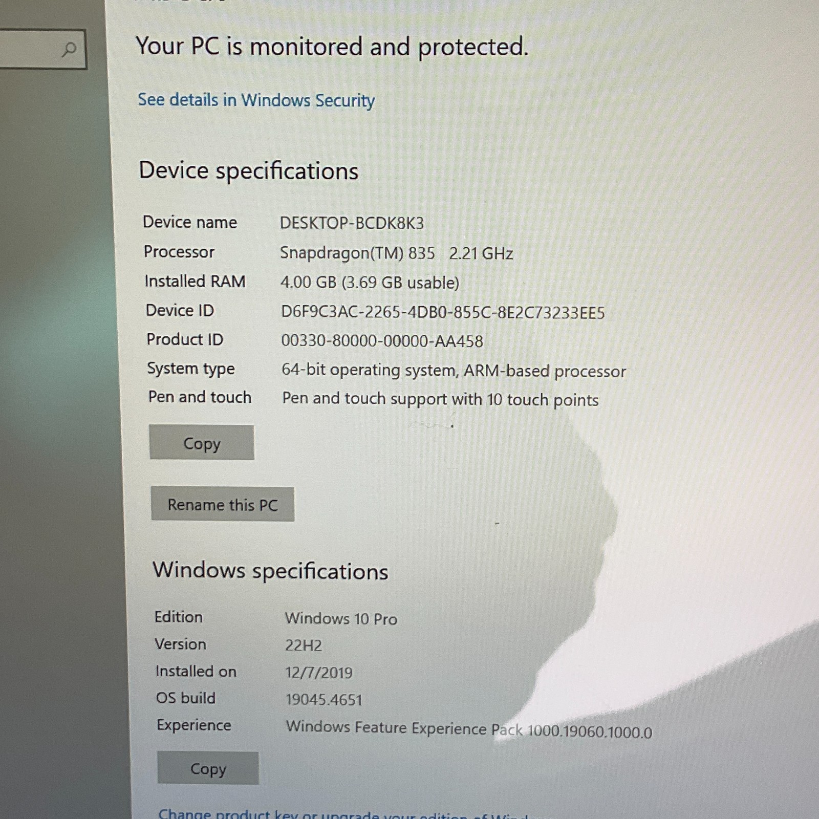 Lenovo Miix 630 Tablet Snapdragon 835 4 GB RAM 128 GB SSD With Keyboard- NO PEN!