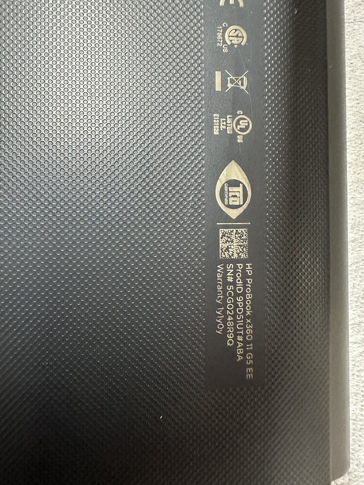 HP ProBook x360 11 G5 EE back L83972-001
