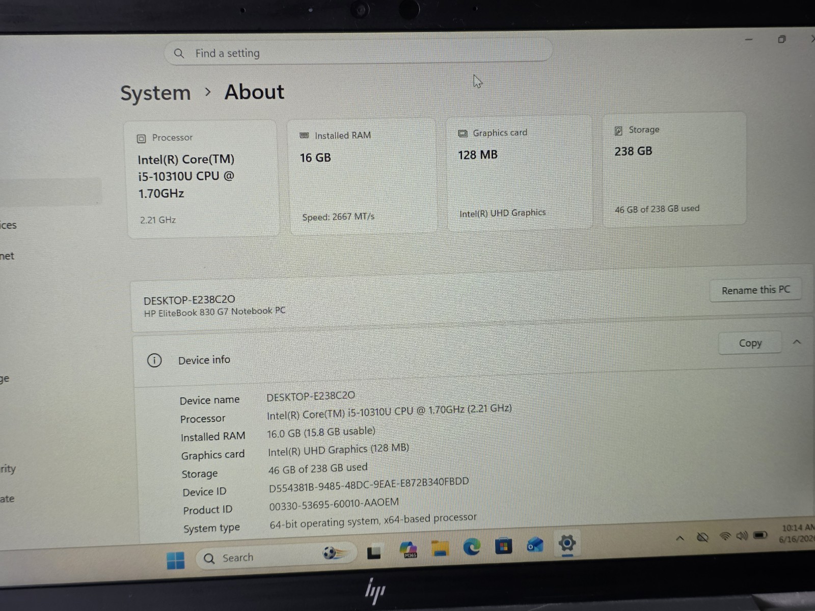 HP Elitebook 830 G7 Laptop