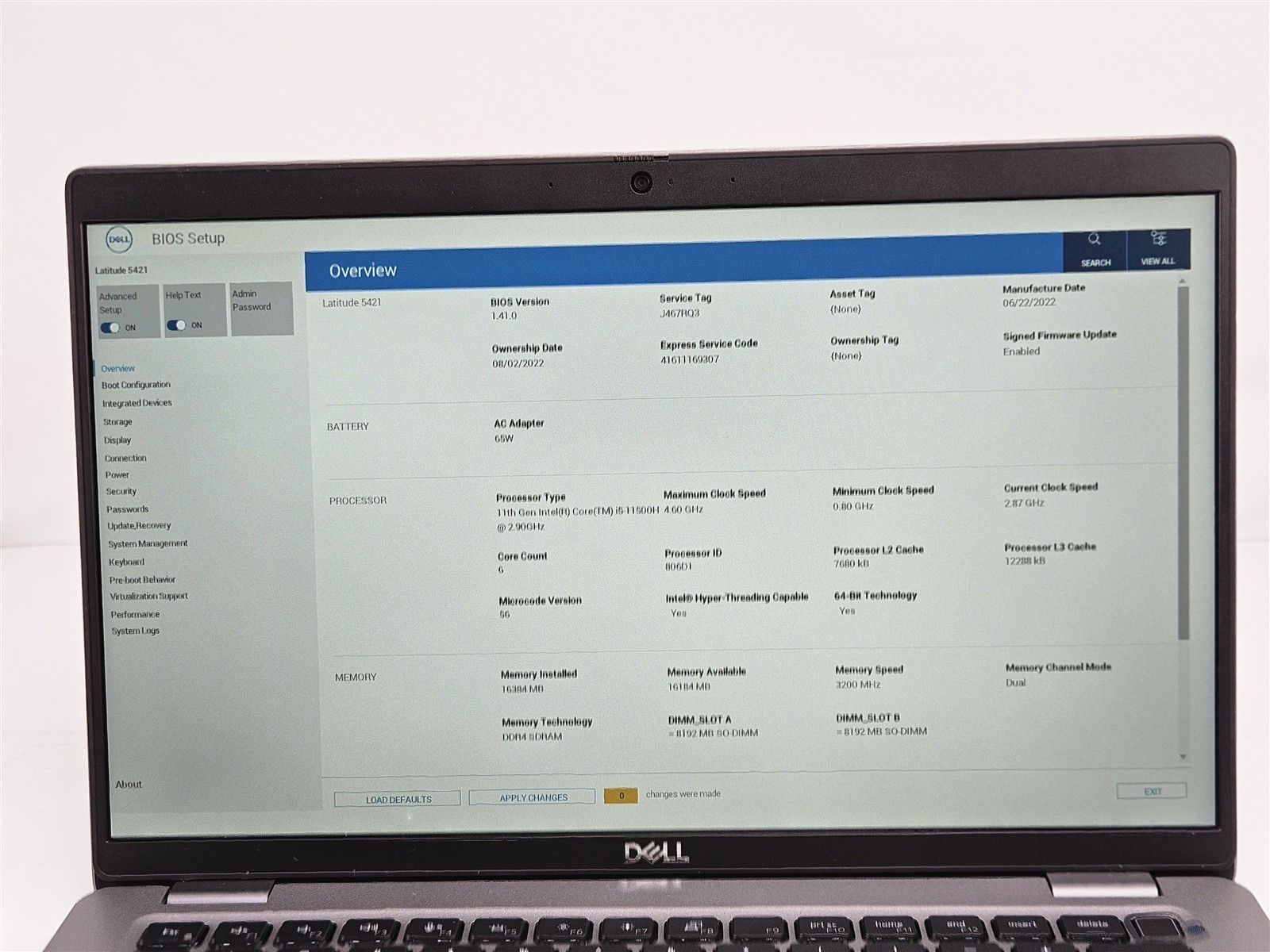 Dell Latitude 5421 Intel Core i5-11500H 16GB 256GB SSD 14″ FHD Laptop