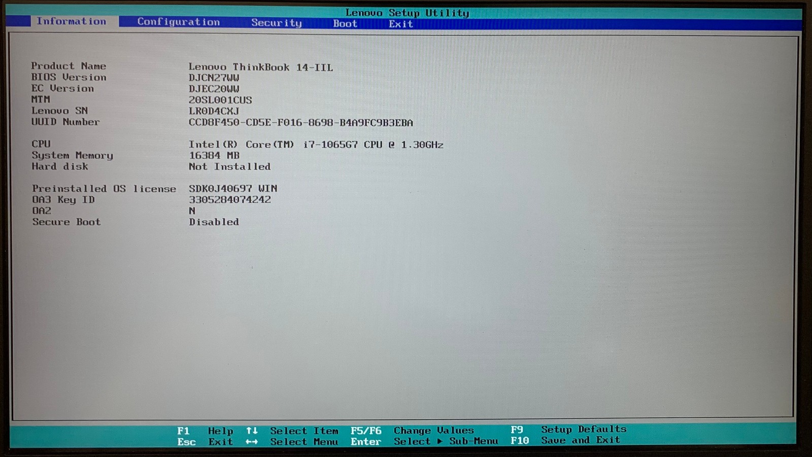 Lenovo ThinkBook 14-IIL 14″ Laptop i7-1065G7 16GB, No Storage, Remote Managed