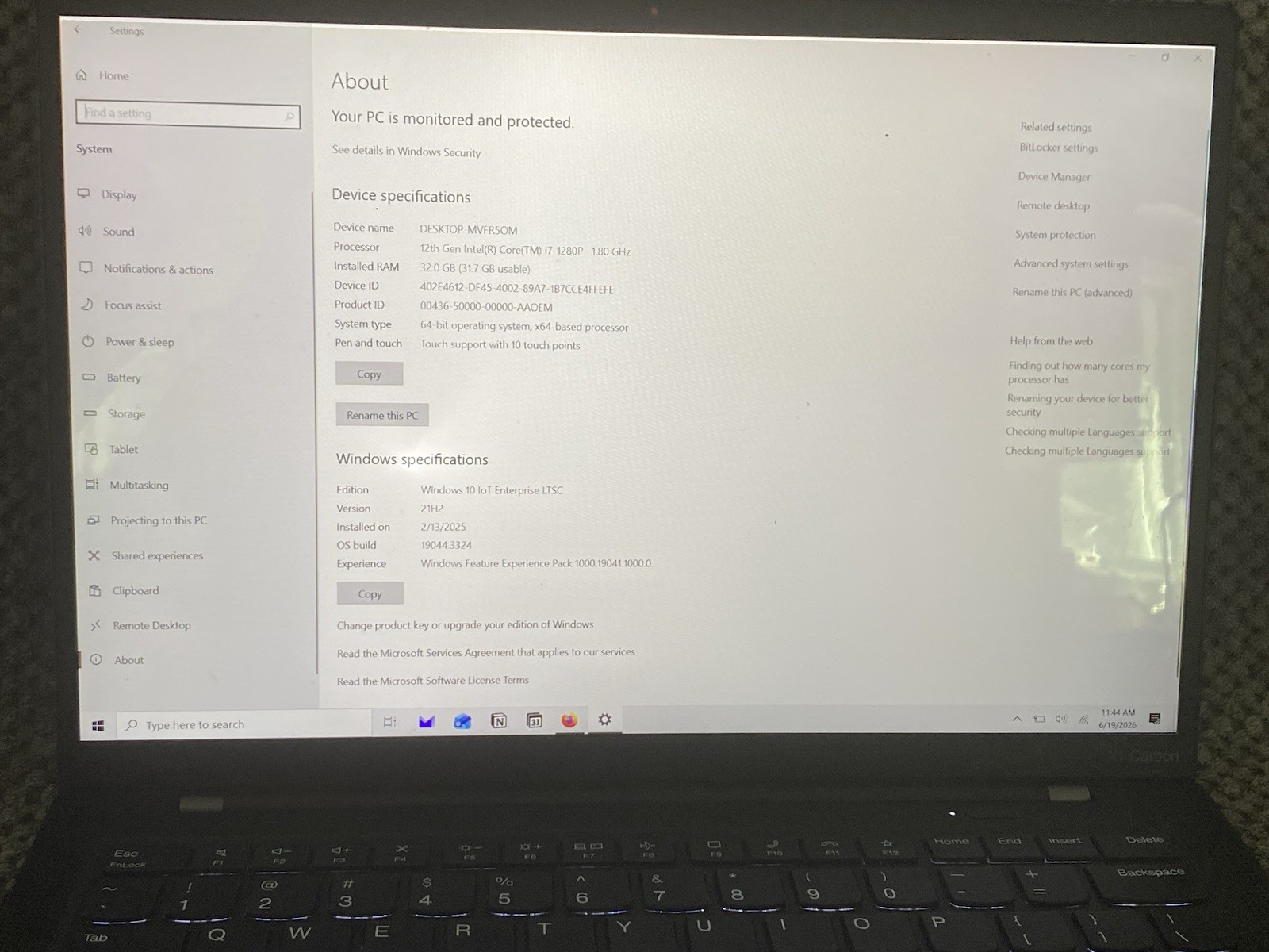 Lenovo ThinkPad X1 Carbon Gen 10 14 FHD TOUCH i7-1280P 32GB 1TB SSD 4G LTE*READ*