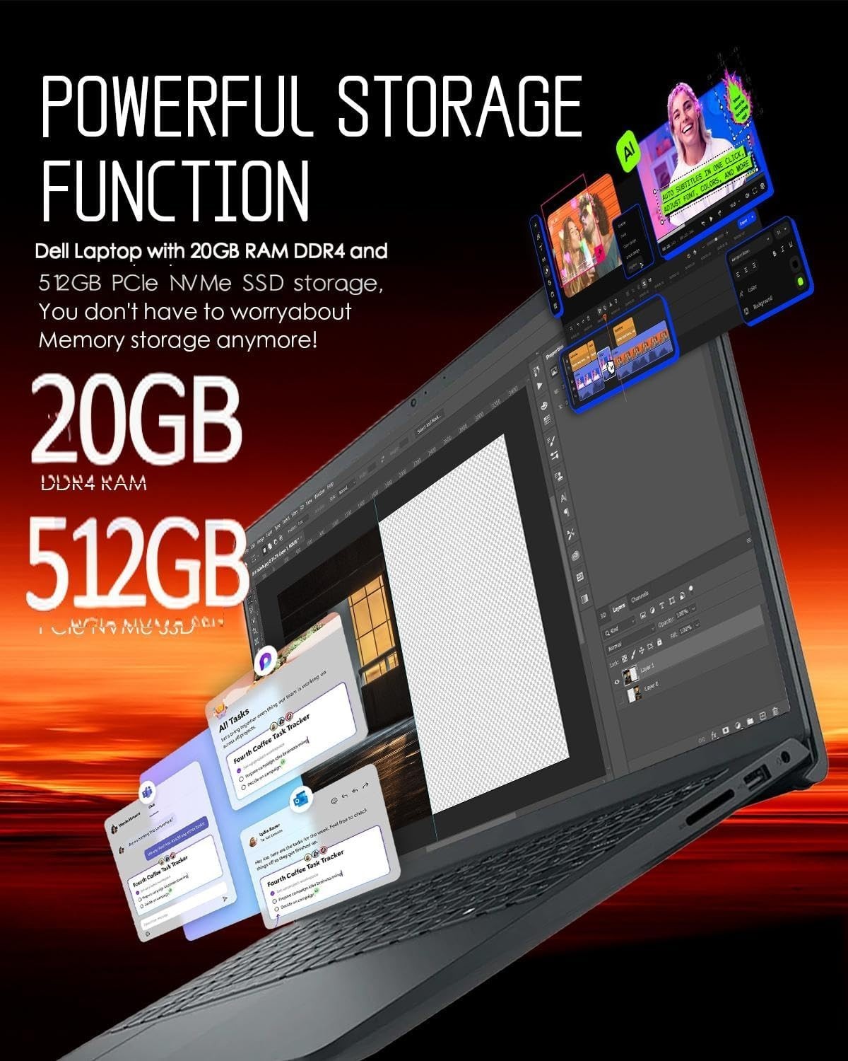 Dell Inspiron 15 3530 Touchscreen Laptop, 13th Gen Intel 10-Core, 20GB+512GB SSD