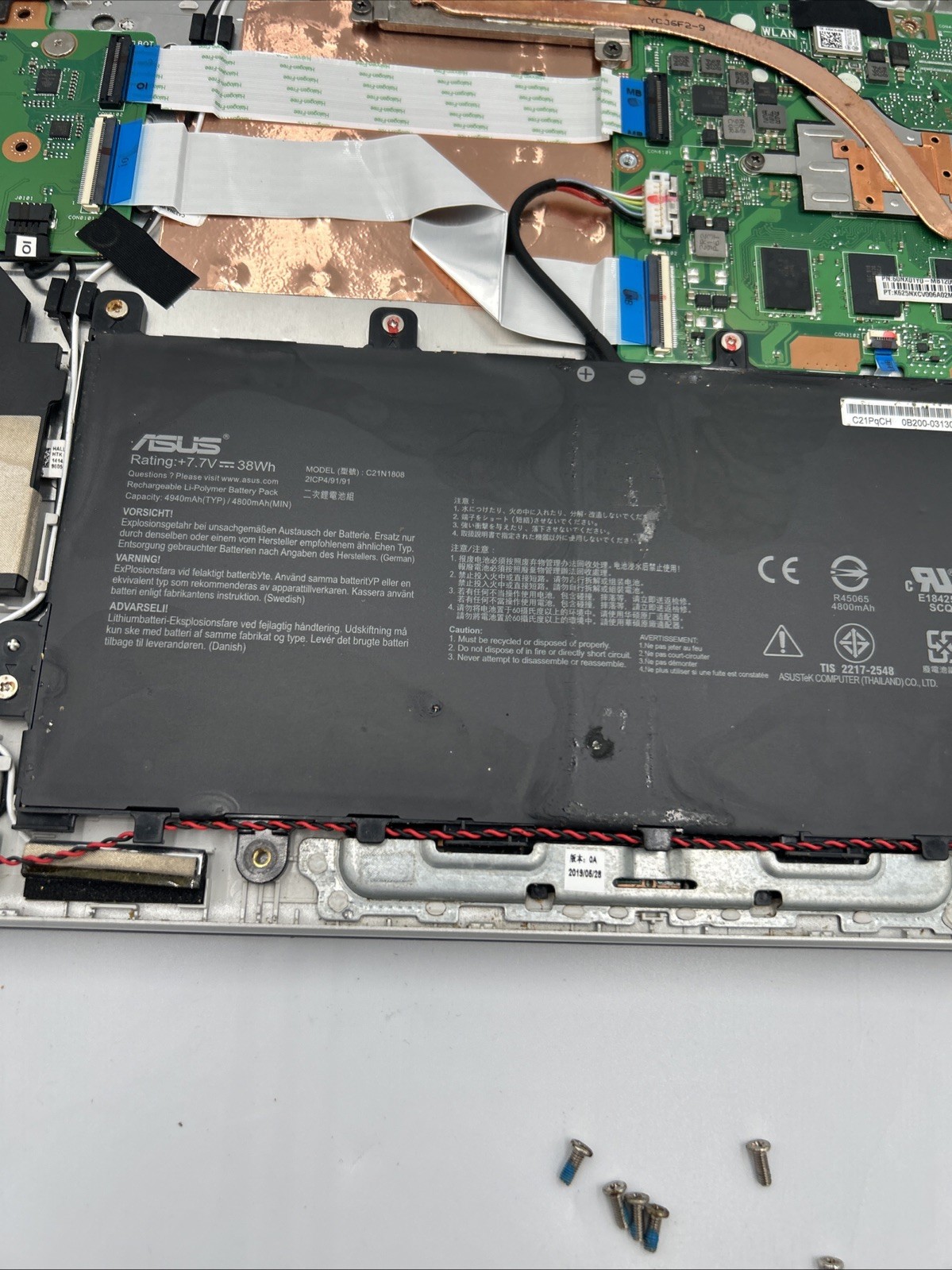 ASUS C423NA 14″ Chromebook Intel Celeron N3350 Laptop BAD Motherboard AS-IS