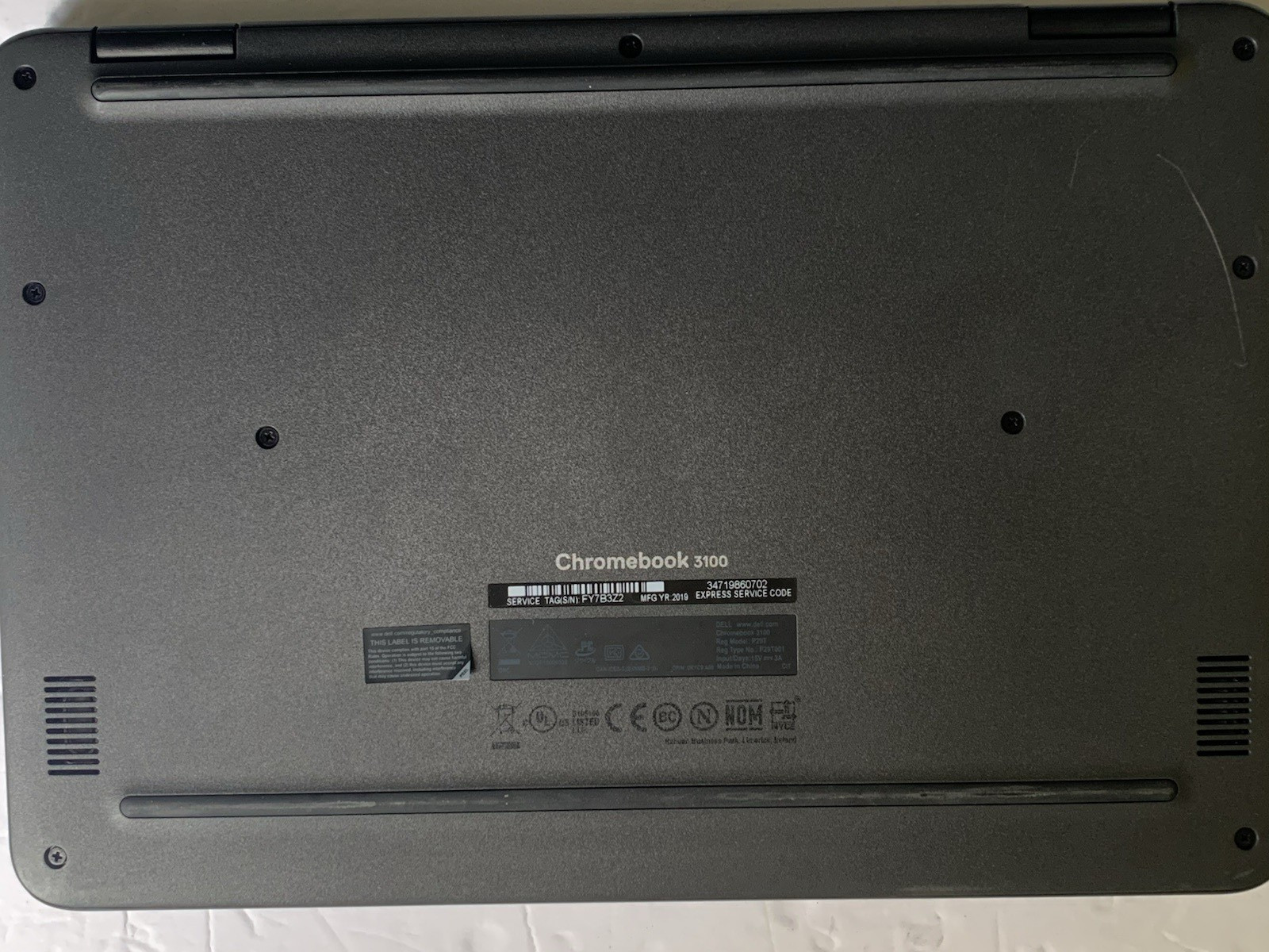 Dell 3100 ChromeBook Laptop / 4GB DDR4 / 32GB SSD / USB C / TESTED WORKING READY