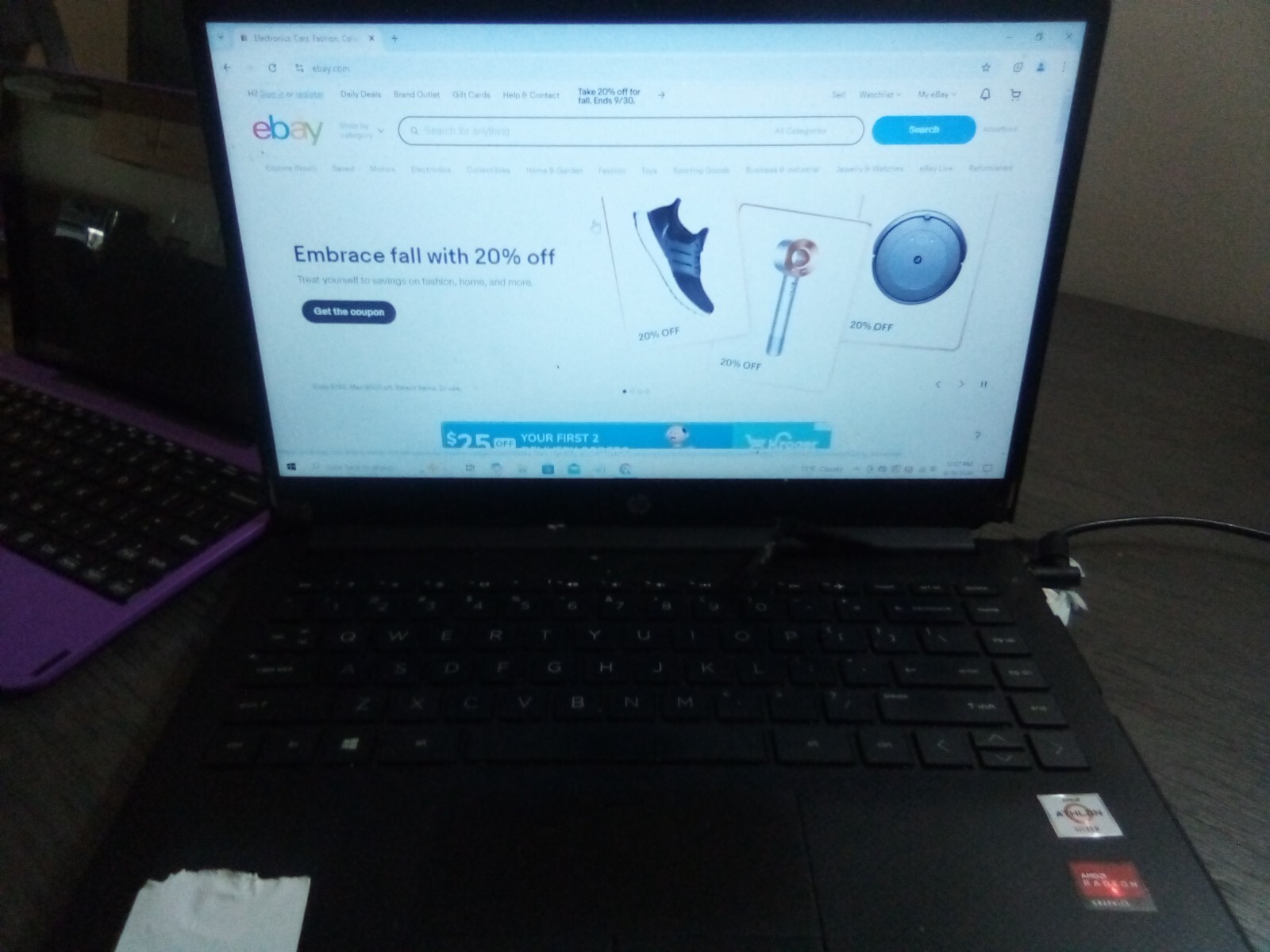 HP 14 AMD Ryzen 3 3250U., 2.60 GHz, 8GB) Laptop – Black (Offers Accepted)