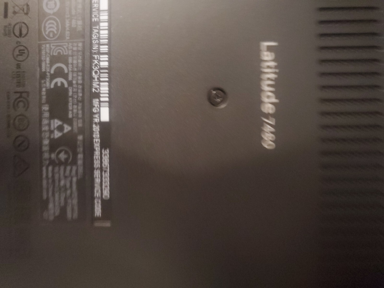 Dell Latitude 7480 Intel i5-7300U @ 2.60GHZ 8GB 120GB SSD