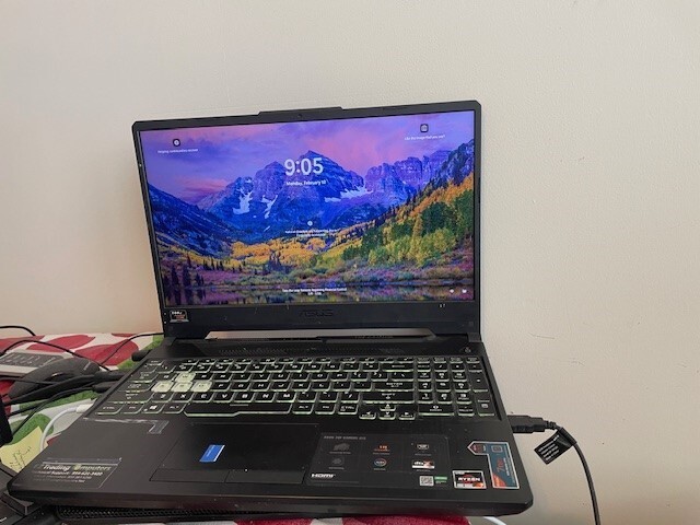 used asus gaming laptop Ryzen 4000 series 15.5 inch screen 16 GB RAM
