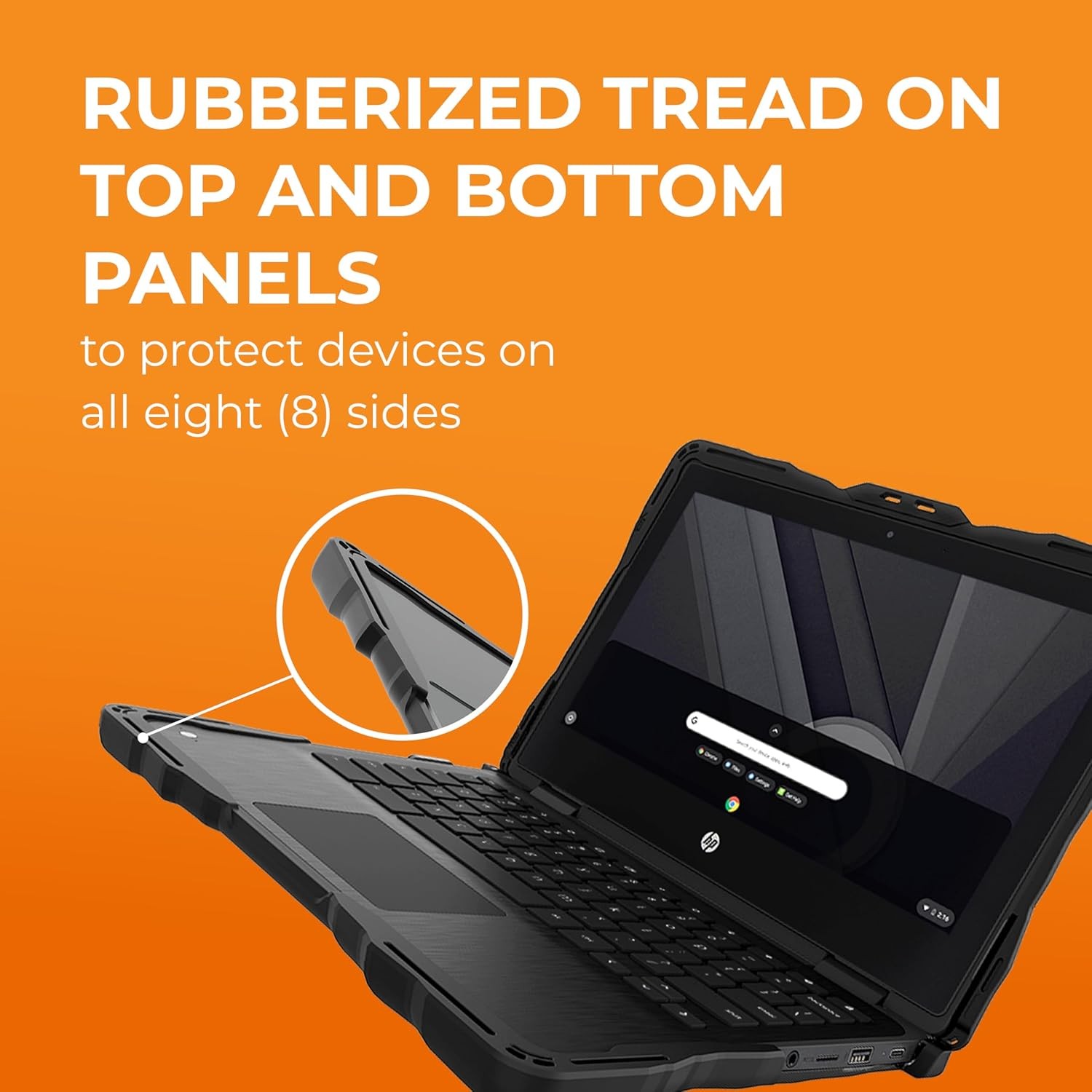 HP Fortis x360 G3 J 11 inch Chromebook (2in1) – Drop Tested Protection Case – Bl