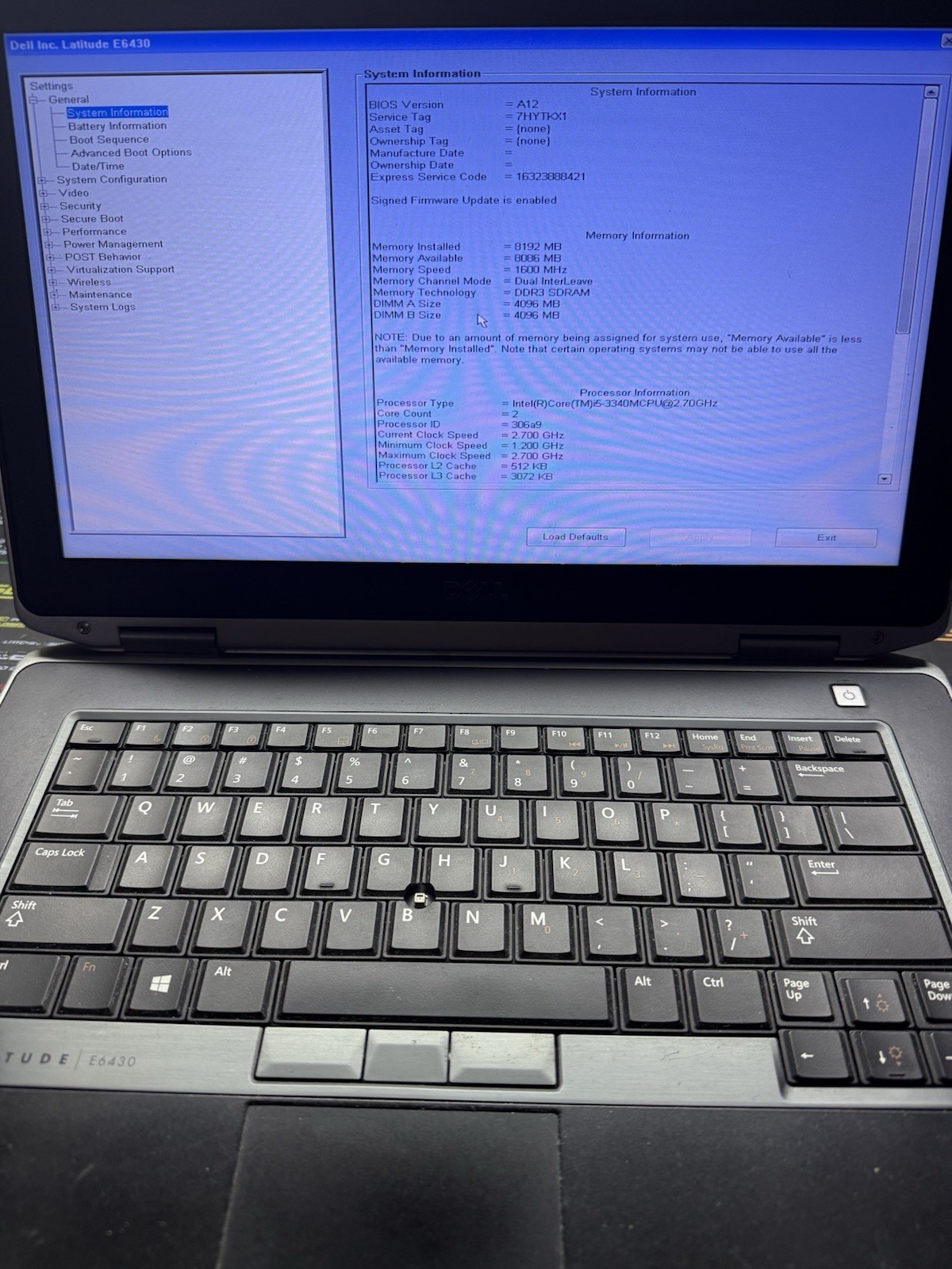 Dell Latitude E6430 Intel i5-3340m 2.70 GHz 8 GB RAM 128 GB HDD Win 10 Pro
