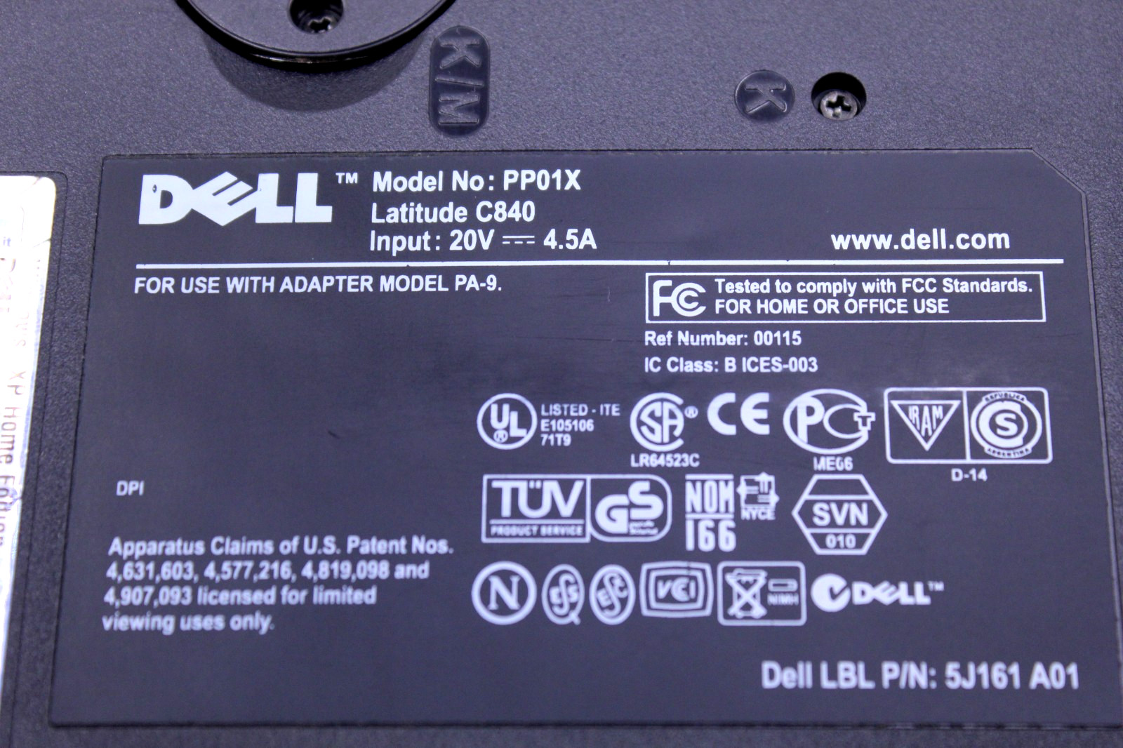Dell Latitude C840 Pentium 4 @1.60GHz 1GB RAM 80GB HDD Windows XP Pro SP3