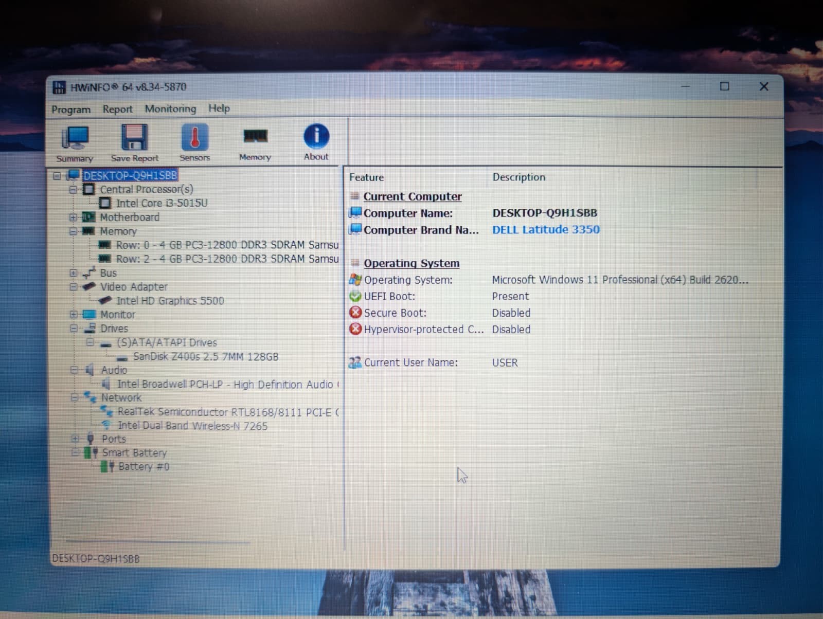 13″ Dell Latitude 3350 TouchScreen | i3 5th 8GB RAM 128GB SSD | Win 11 Pro