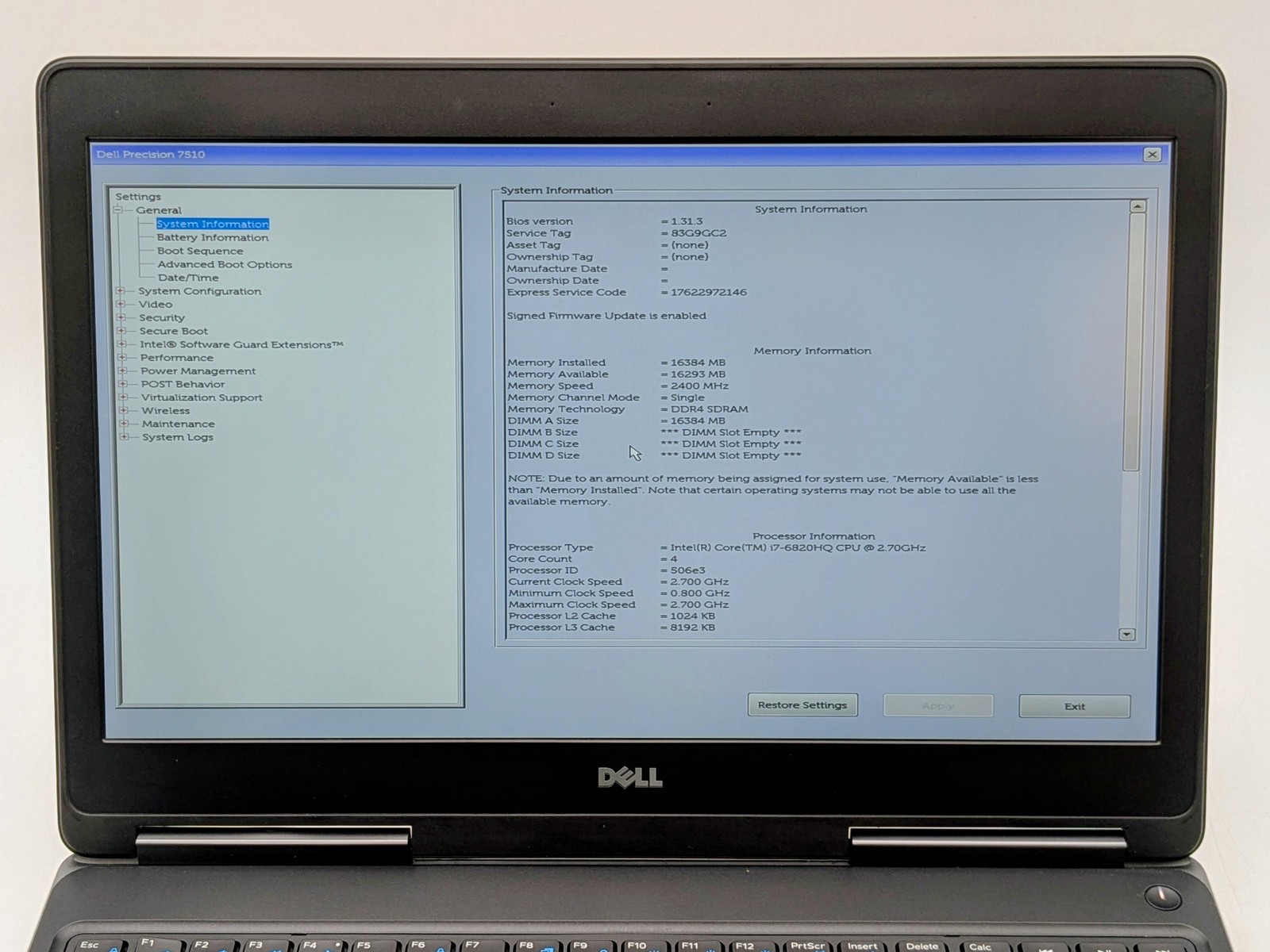 Dell Precision 7510 15″ FHD I7-6820HQ 1TB SSD 16GB W10P AMD Radeon (TM) R9 M375X